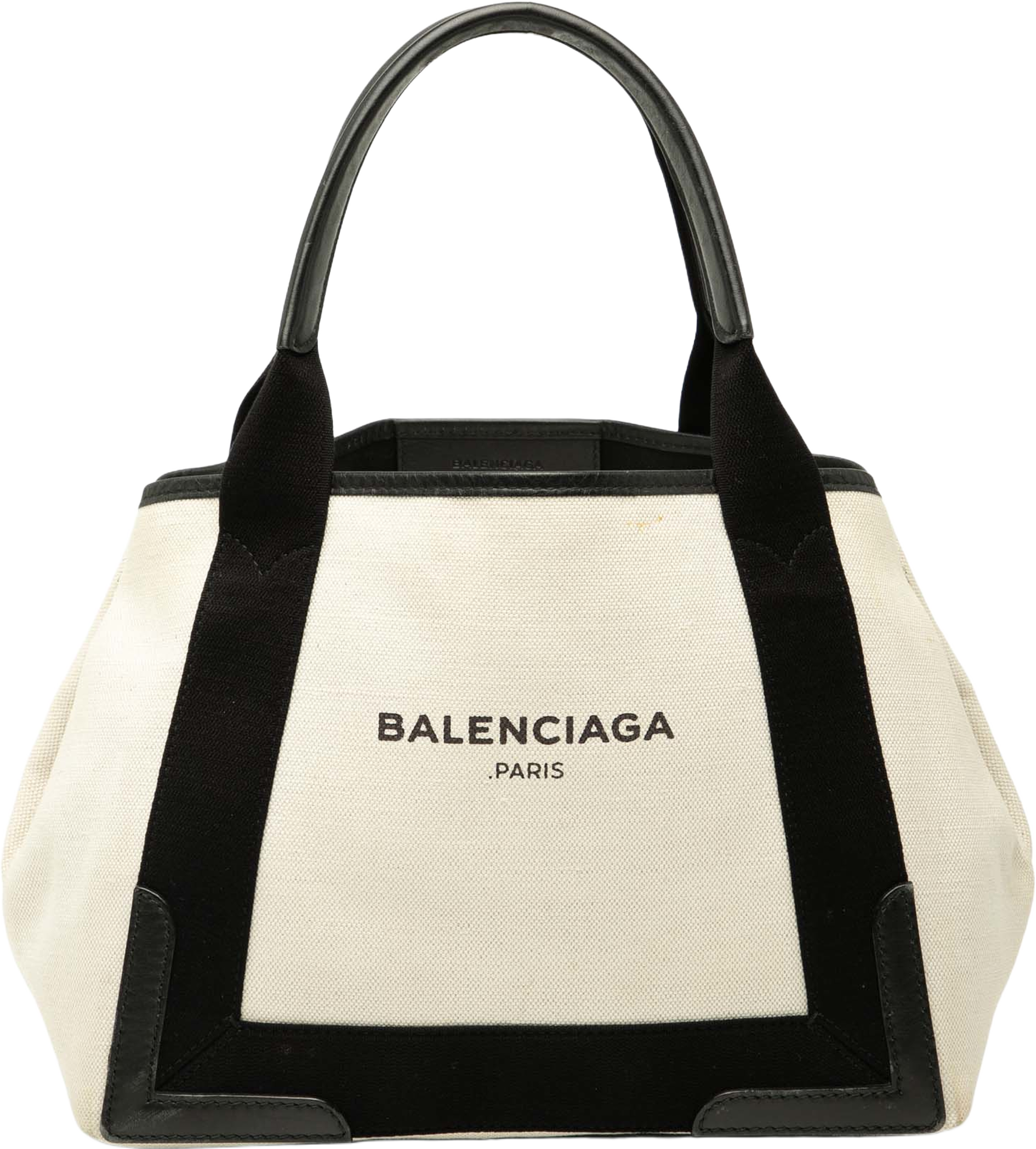 Balenciaga Canvas Navy Cabas Tote S, från Luxclusif, i färgen white. Klicka för att öppna bilden i stort format