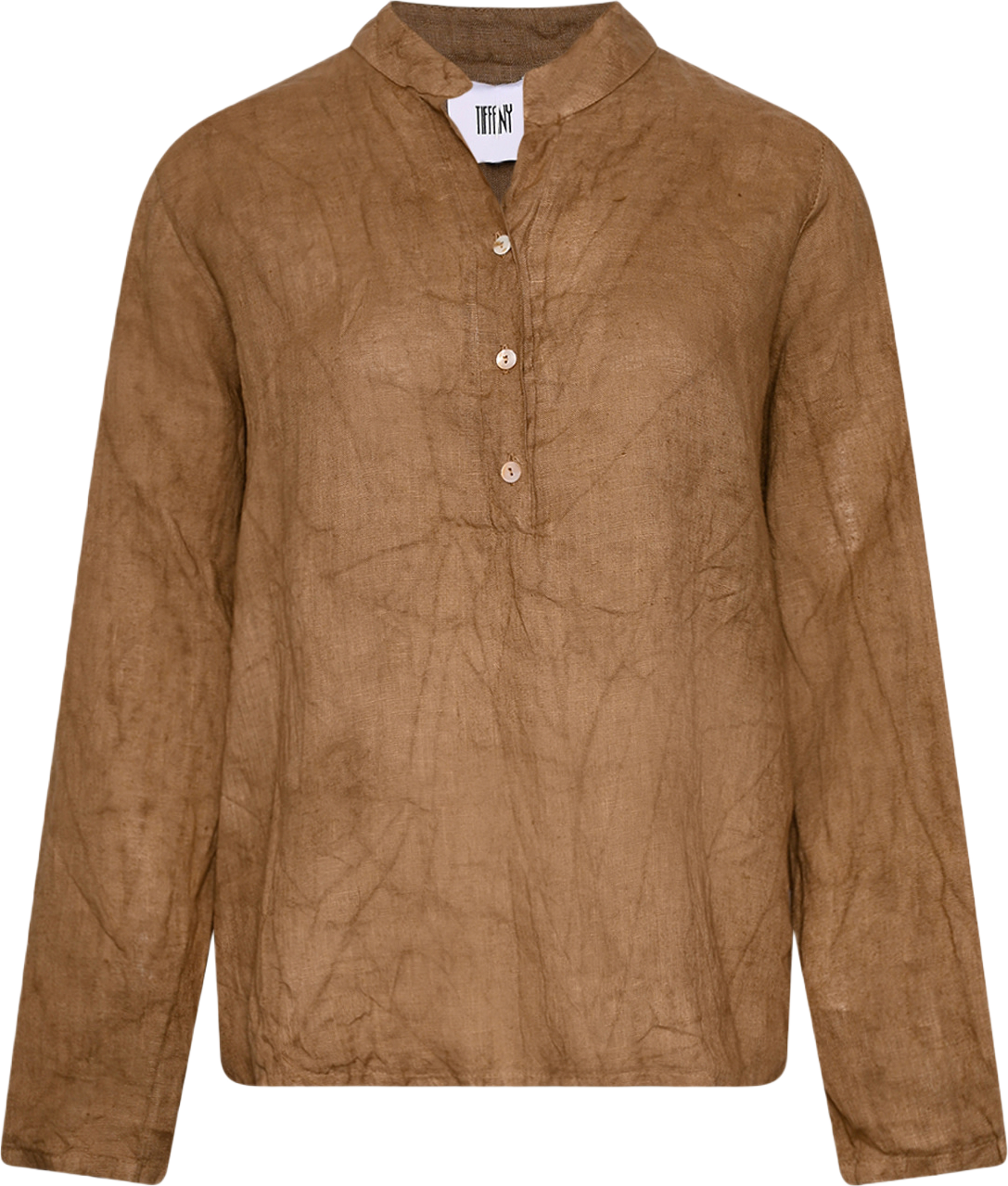 Hildur, Blouse, Linen - Light Brown