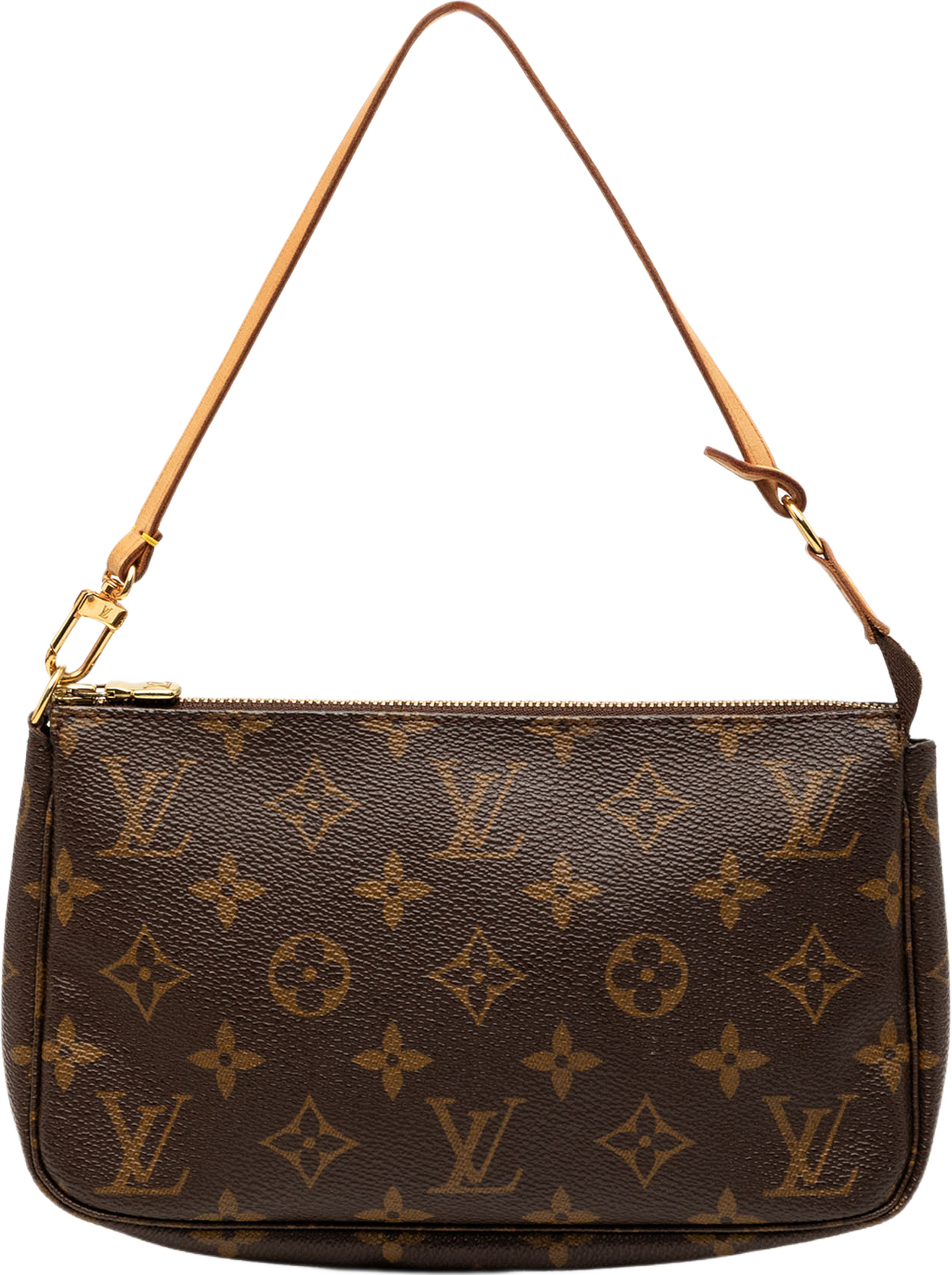 Louis Vuitton Monogram Pochette Accessoires, från Luxclusif, i färgen brun. Klicka för att öppna bilden i stort format