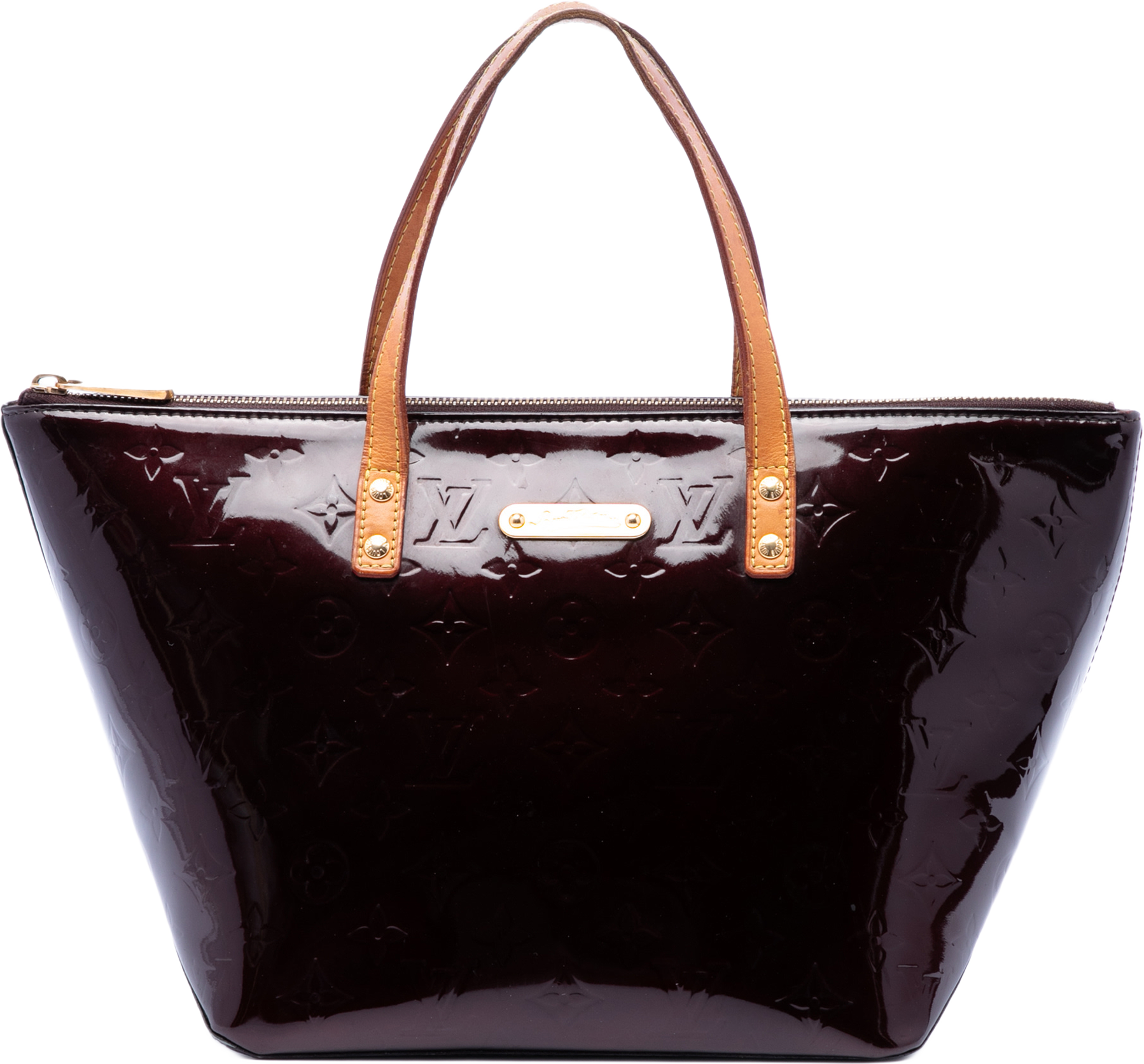 Louis Vuitton Monogram Vernis Bellevue Pm, från Luxclusif, i färgen purpur. Klicka för att öppna bilden i stort format