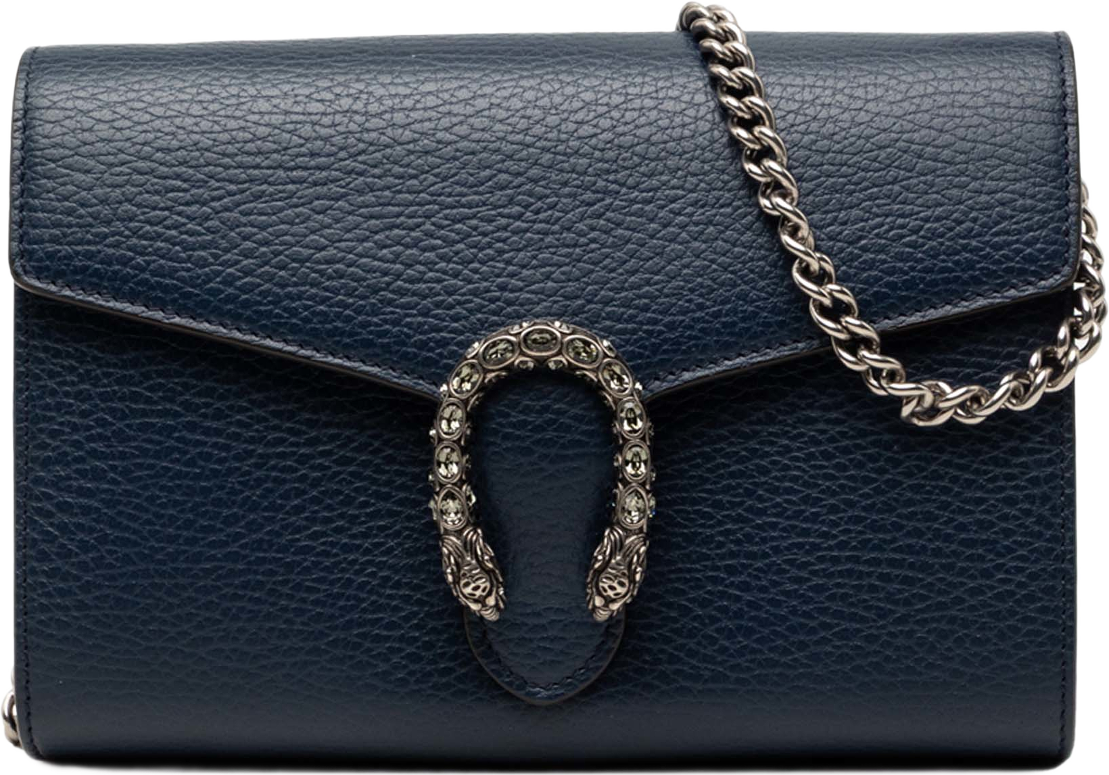 Gucci Calfskin Dionysus Wallet On Chain, från Luxclusif, i färgen blå. Klicka för att öppna bilden i stort format
