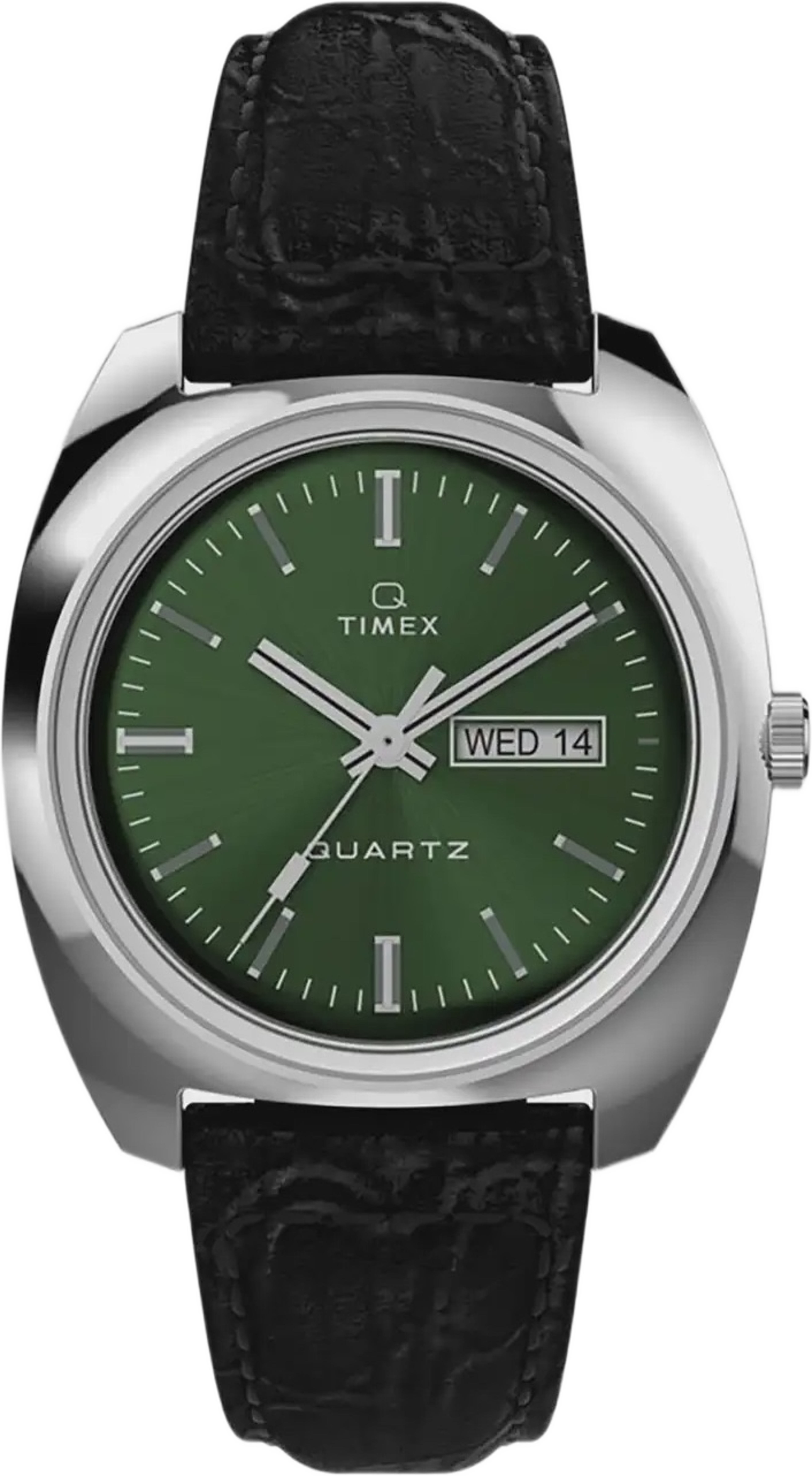 Timex Q Timex 1978 Herrklocka Grn/stl, Lderrem - Tw2w44700, från Timex, i färgen 1. Klicka för att öppna bilden i stort format