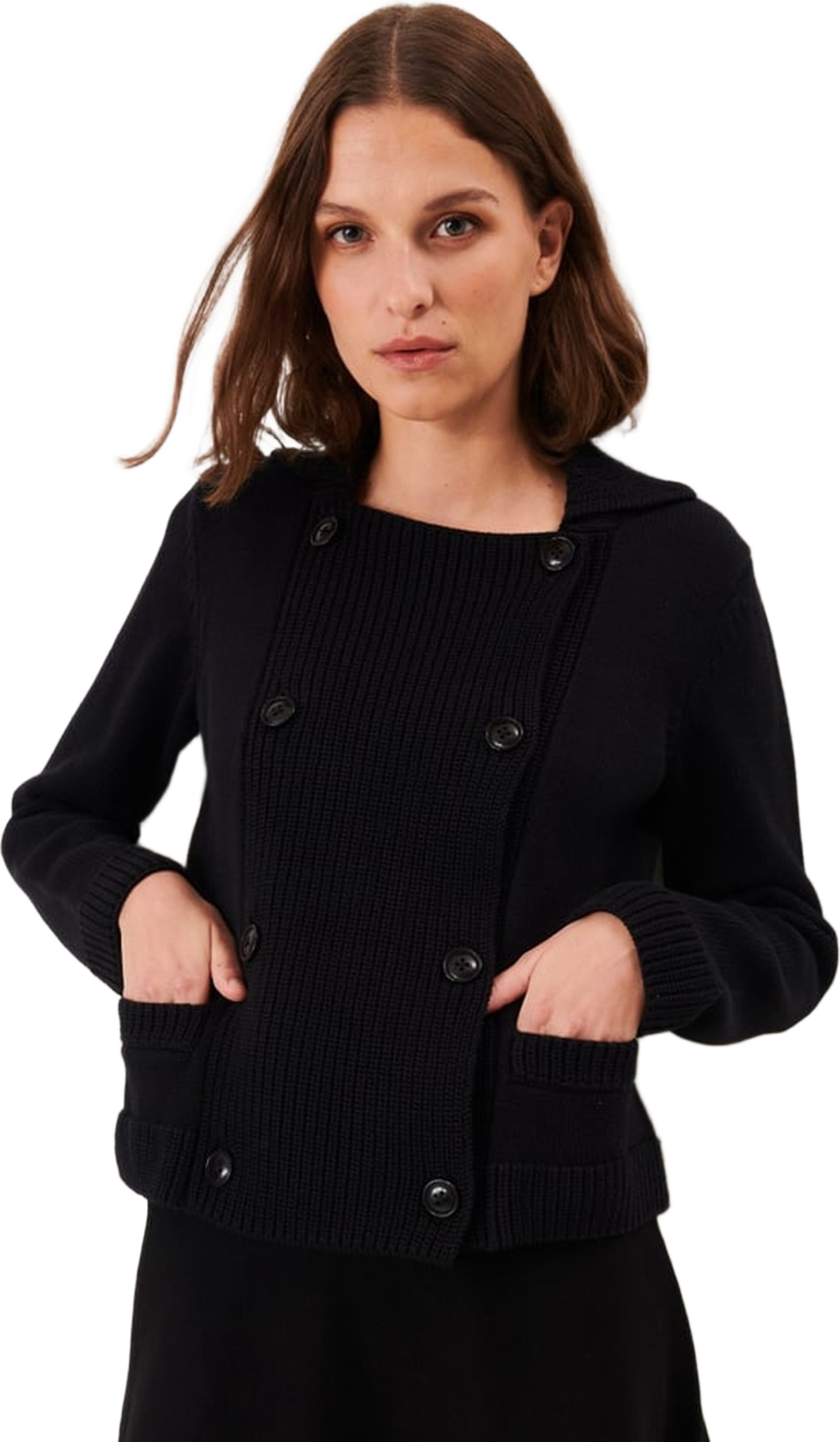 Thora Cardigan, från Jumperfabriken, i färgen black. Klicka för att öppna bilden i stort format