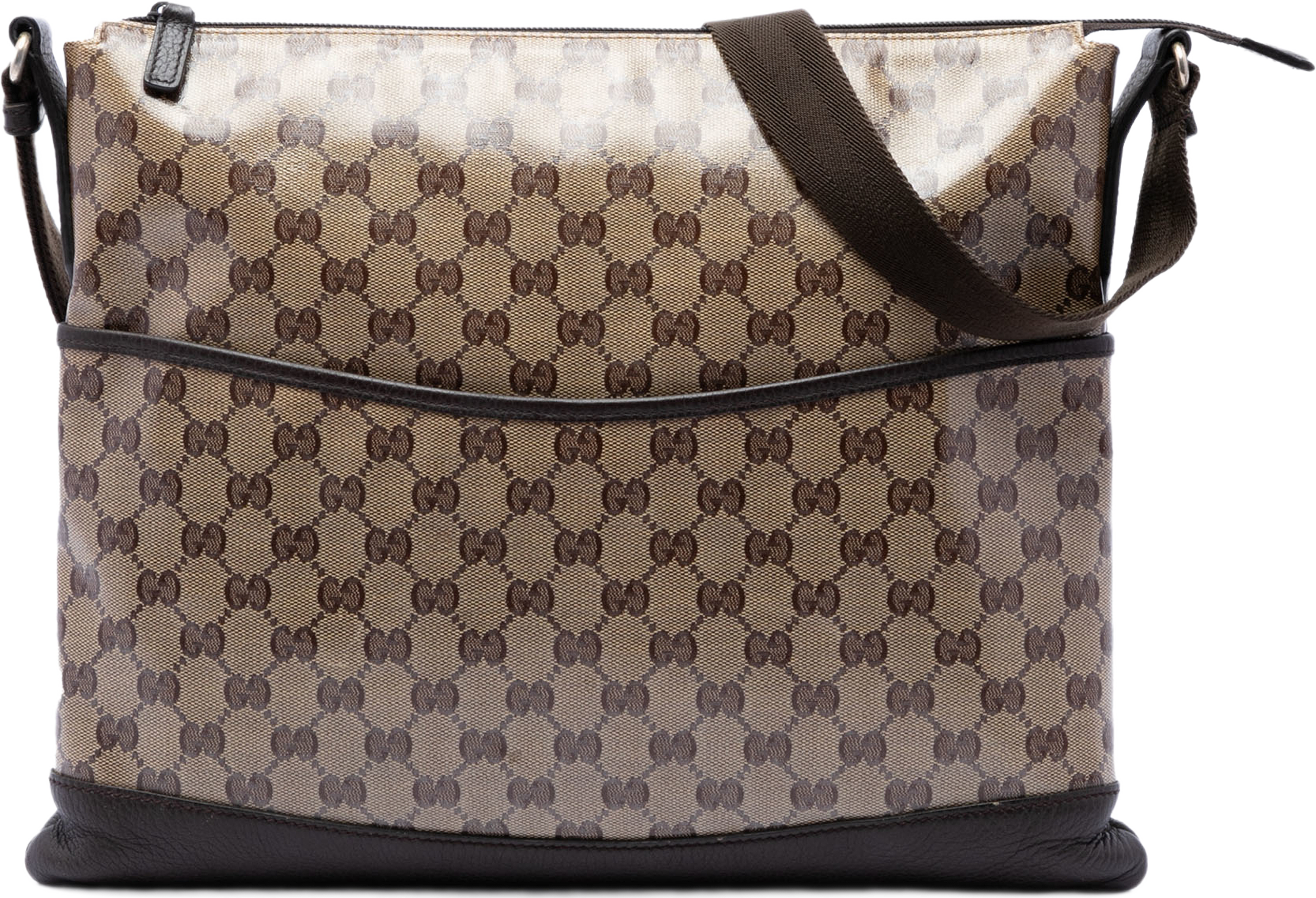 Gucci Gg Crystal Crossbody, från Luxclusif, i färgen beige. Klicka för att öppna bilden i stort format