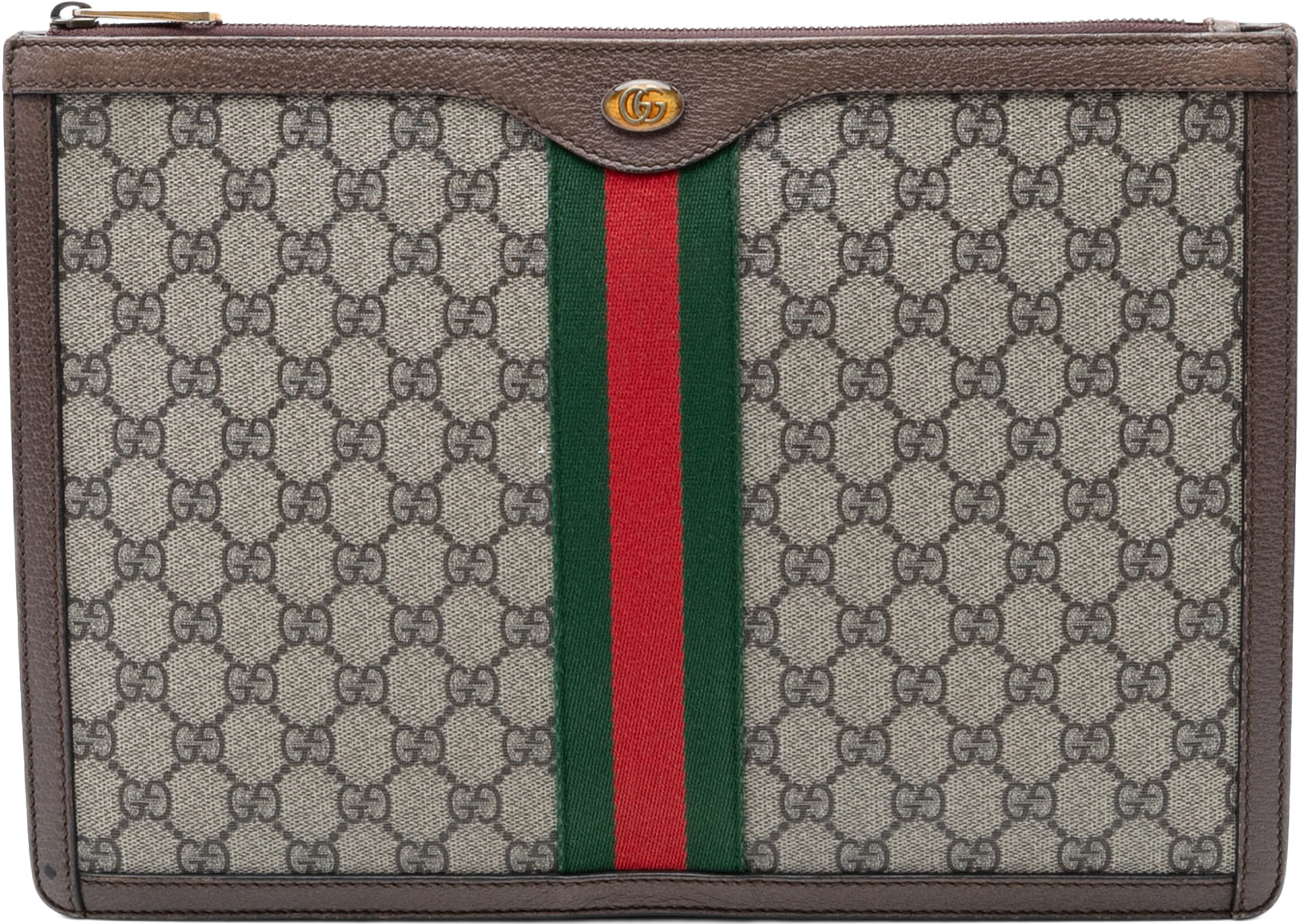 Gucci Gg Supreme Ophidia Clutch, från Luxclusif, i färgen beige. Klicka för att öppna bilden i stort format