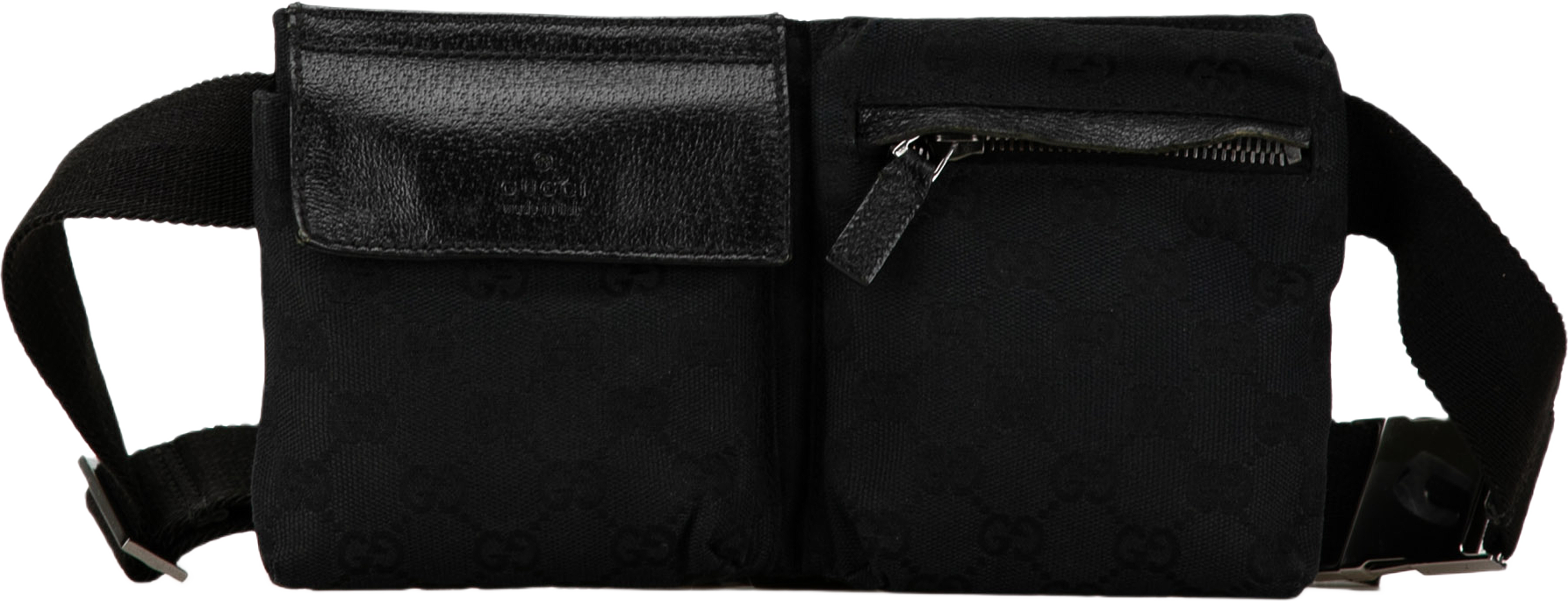 Gucci Gg Canvas Double Pocket Belt Bag