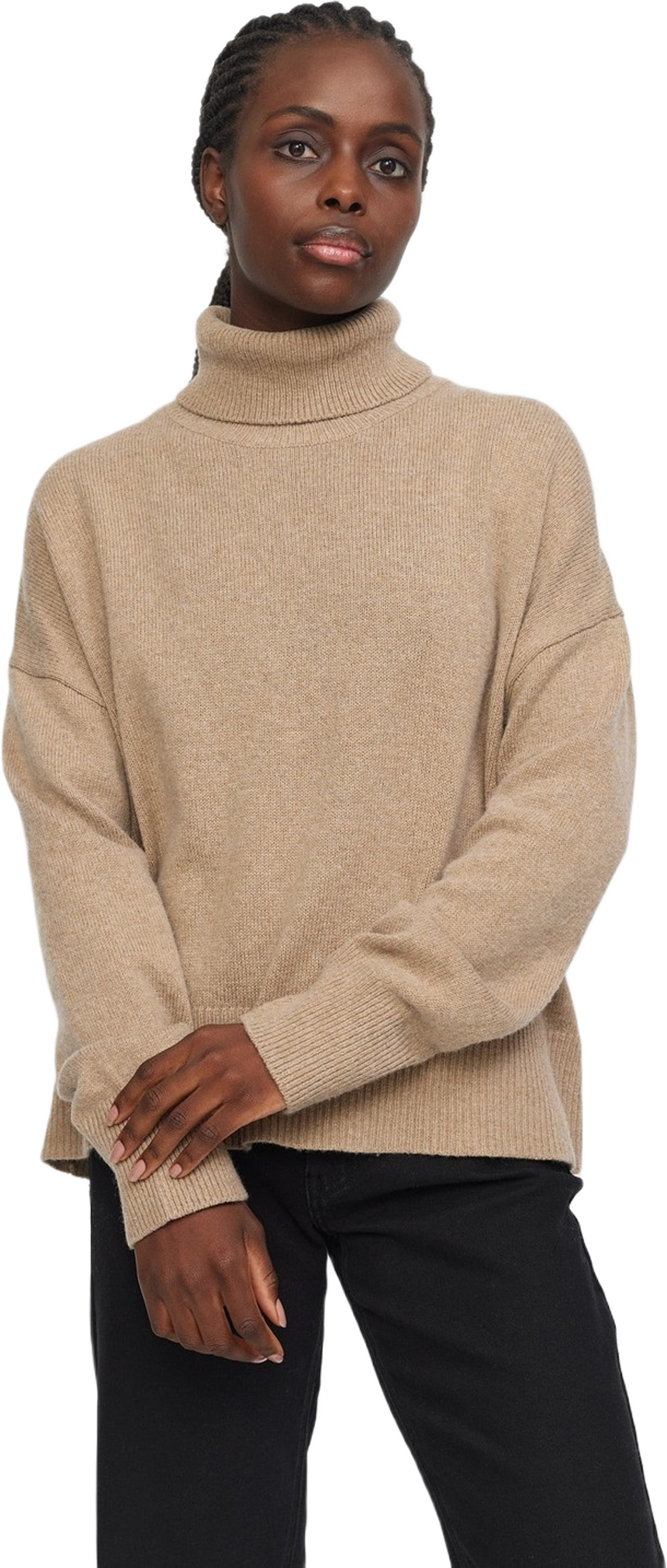 Srluni Rollneck Knit - Oatmeal Melange