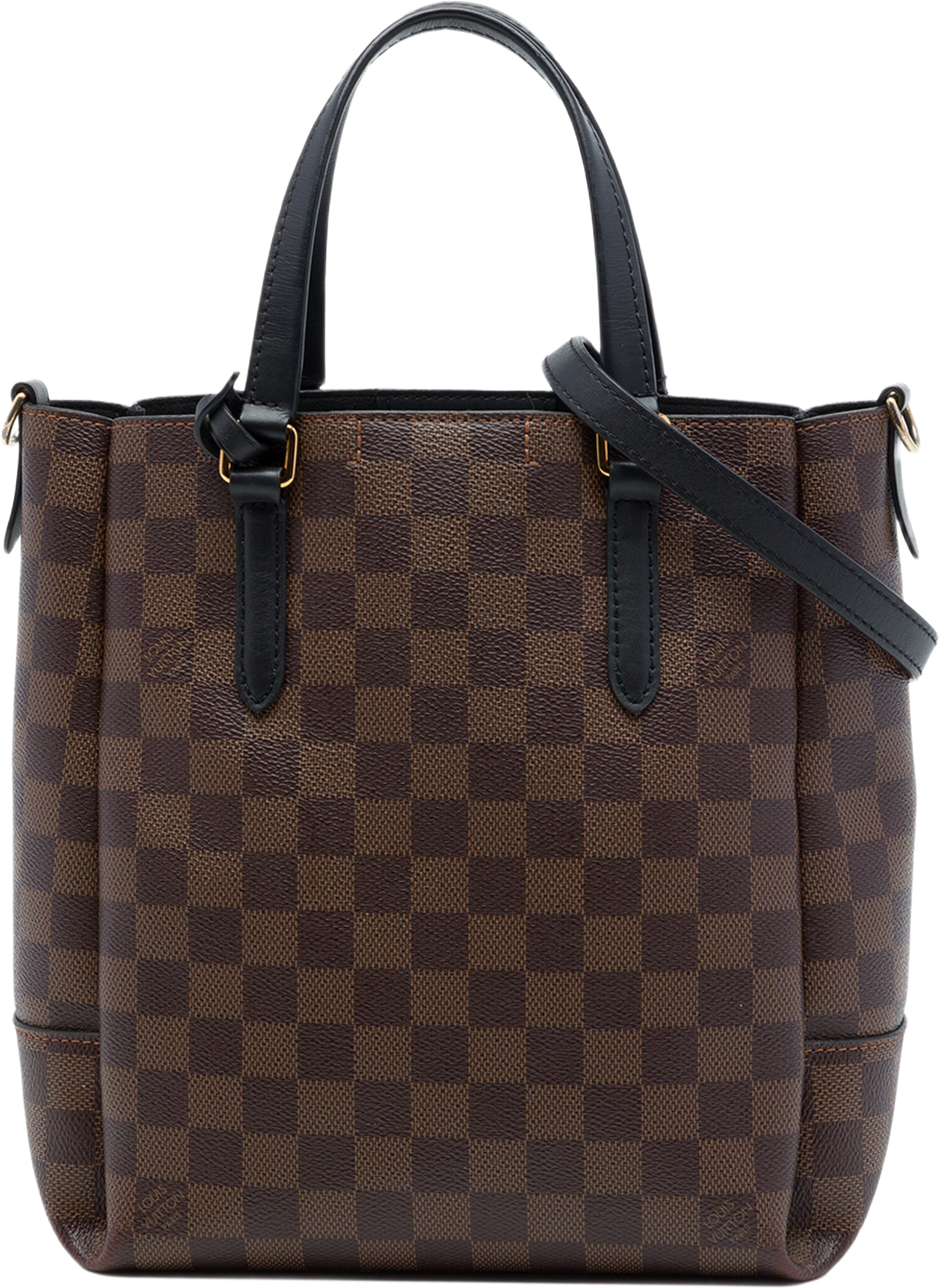 Louis Vuitton Damier Ebene Belmont Pm, från Luxclusif, i färgen brun. Klicka för att öppna bilden i stort format