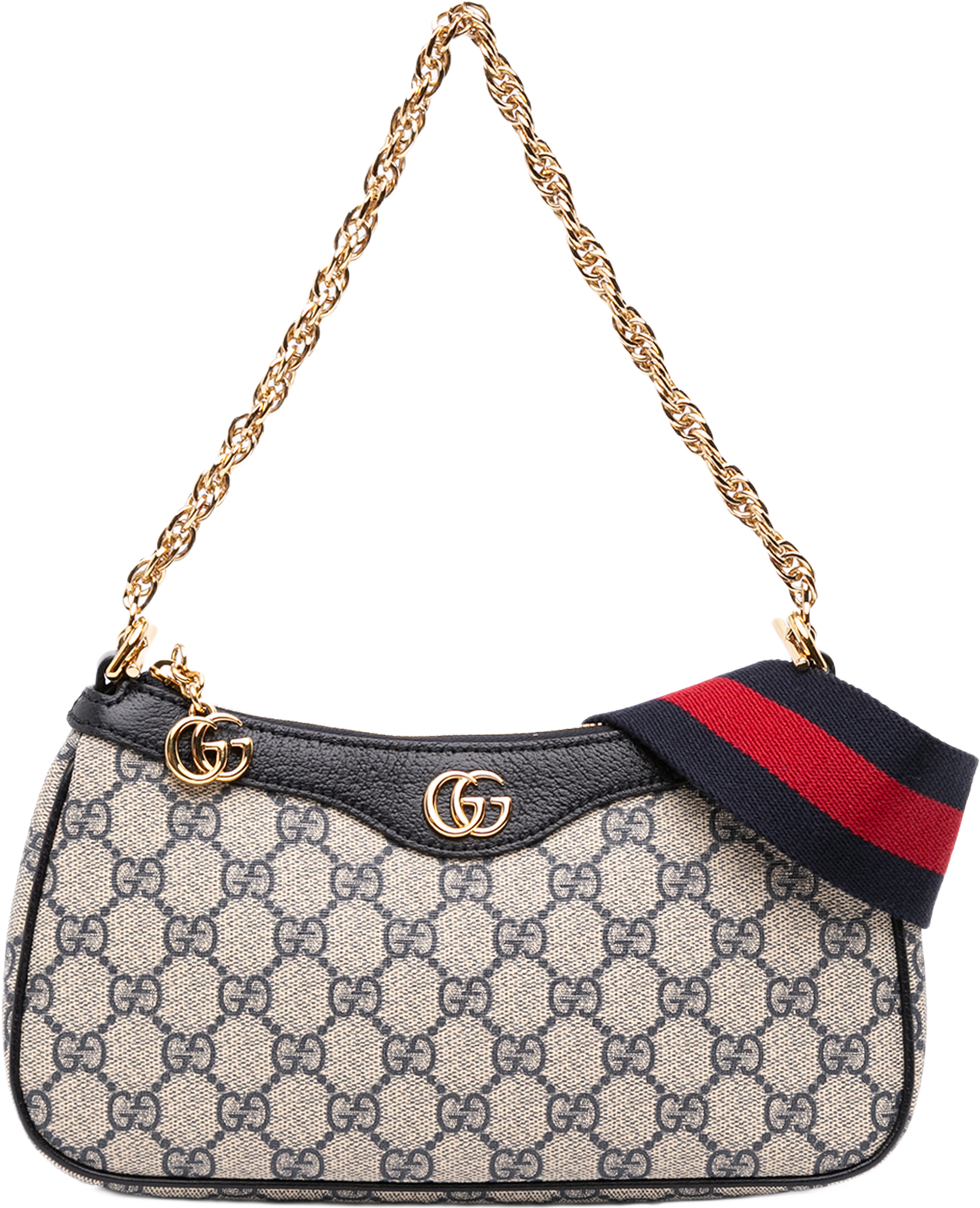 Gucci Small Gg Supreme Web Ophidia Satchel, från Luxclusif, i färgen beige. Klicka för att öppna bilden i stort format