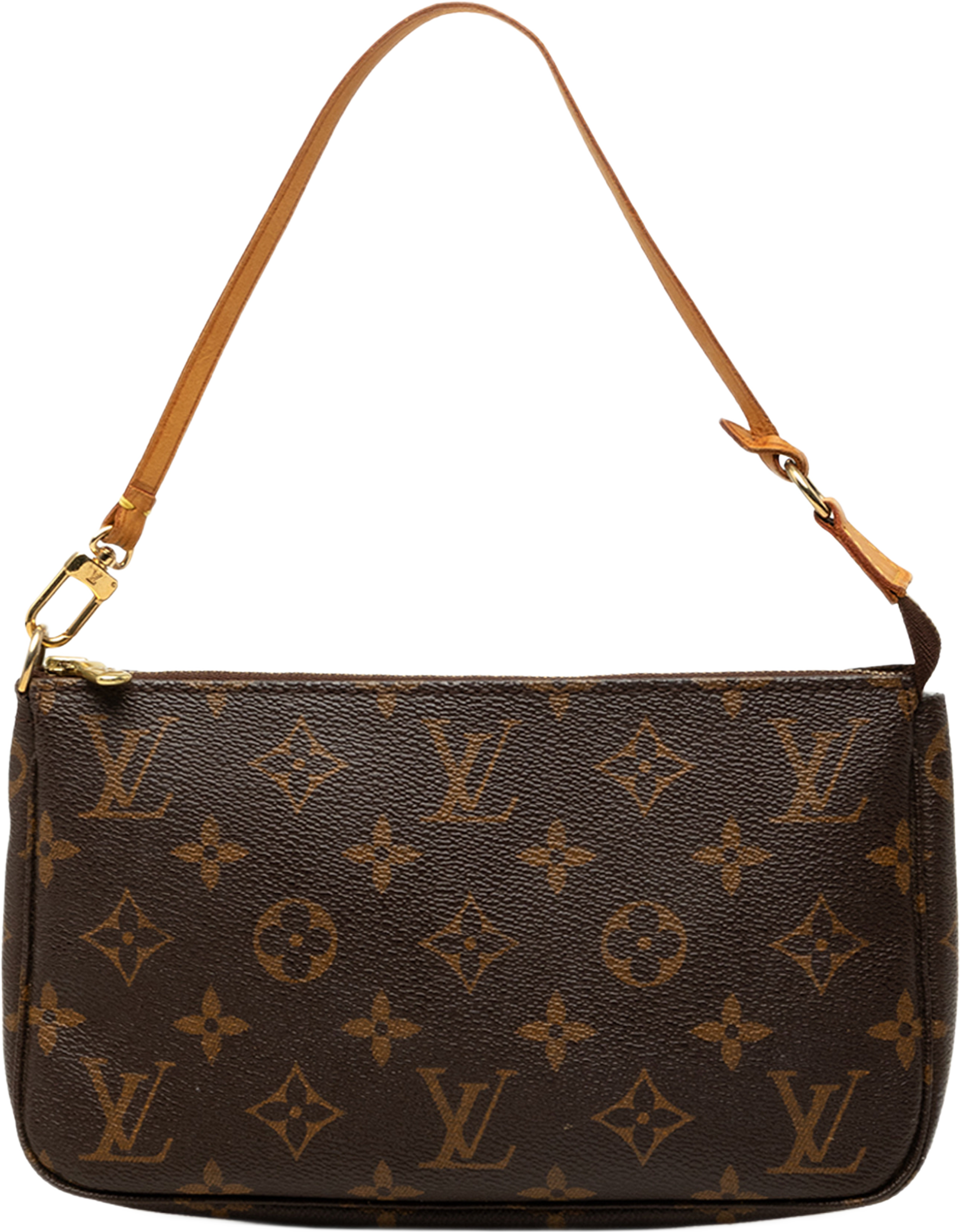 Louis Vuitton Monogram Pochette Accessoires, från Luxclusif, i färgen brun. Klicka för att öppna bilden i stort format