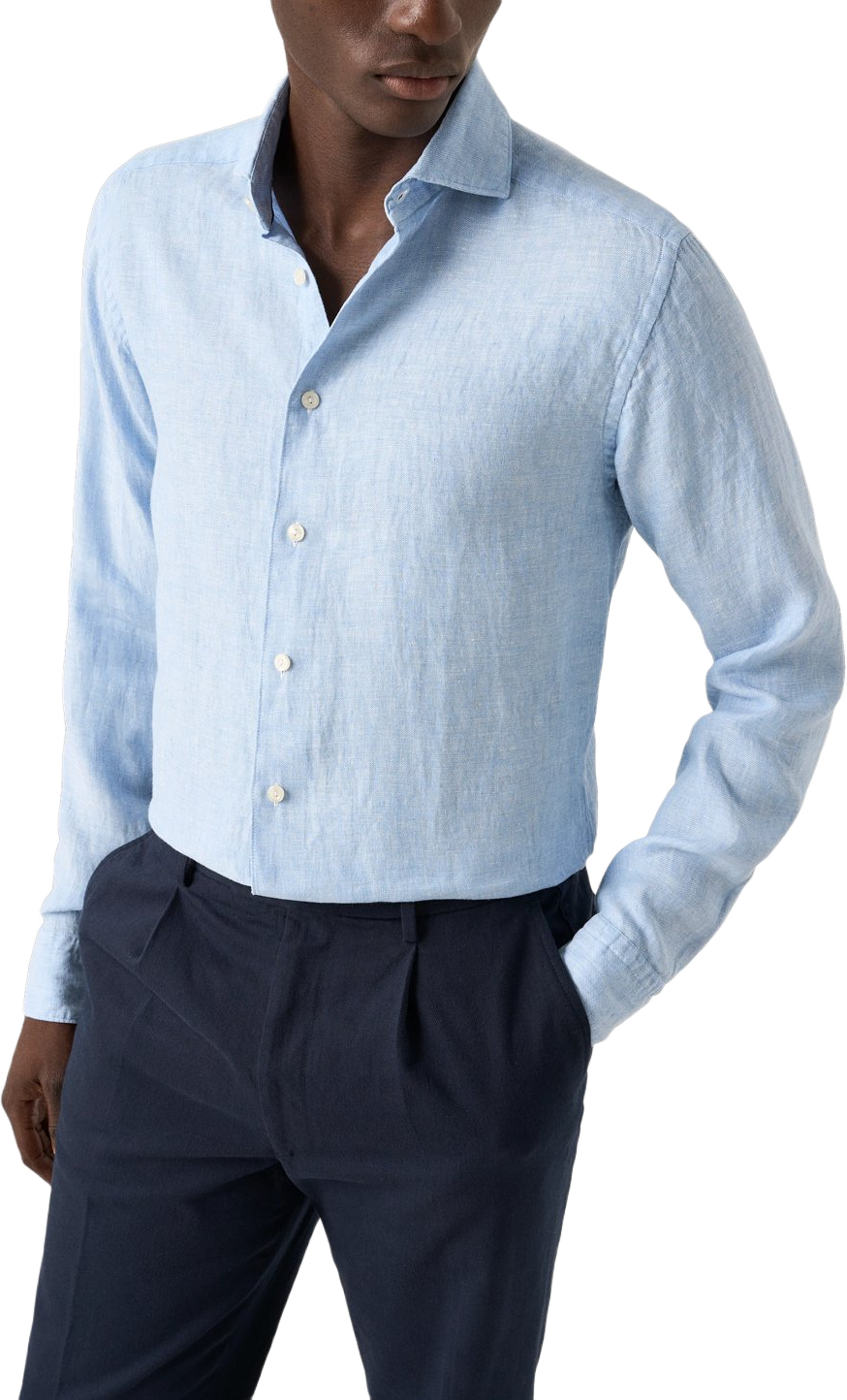 Linne Twill-skjorta Contemporary Fit