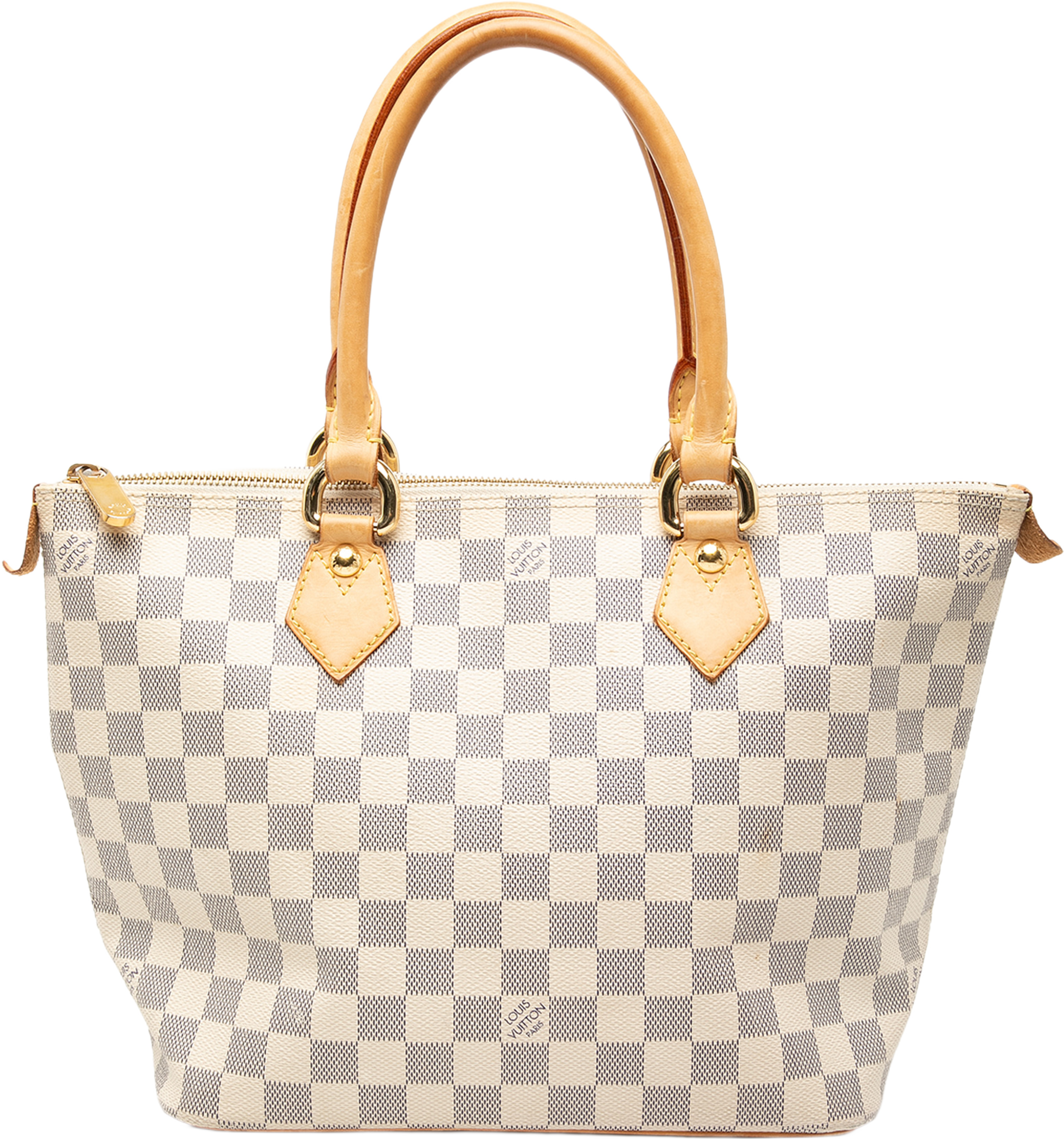 Louis Vuitton Damier Azur Saleya Pm, från Luxclusif, i färgen white. Klicka för att öppna bilden i stort format