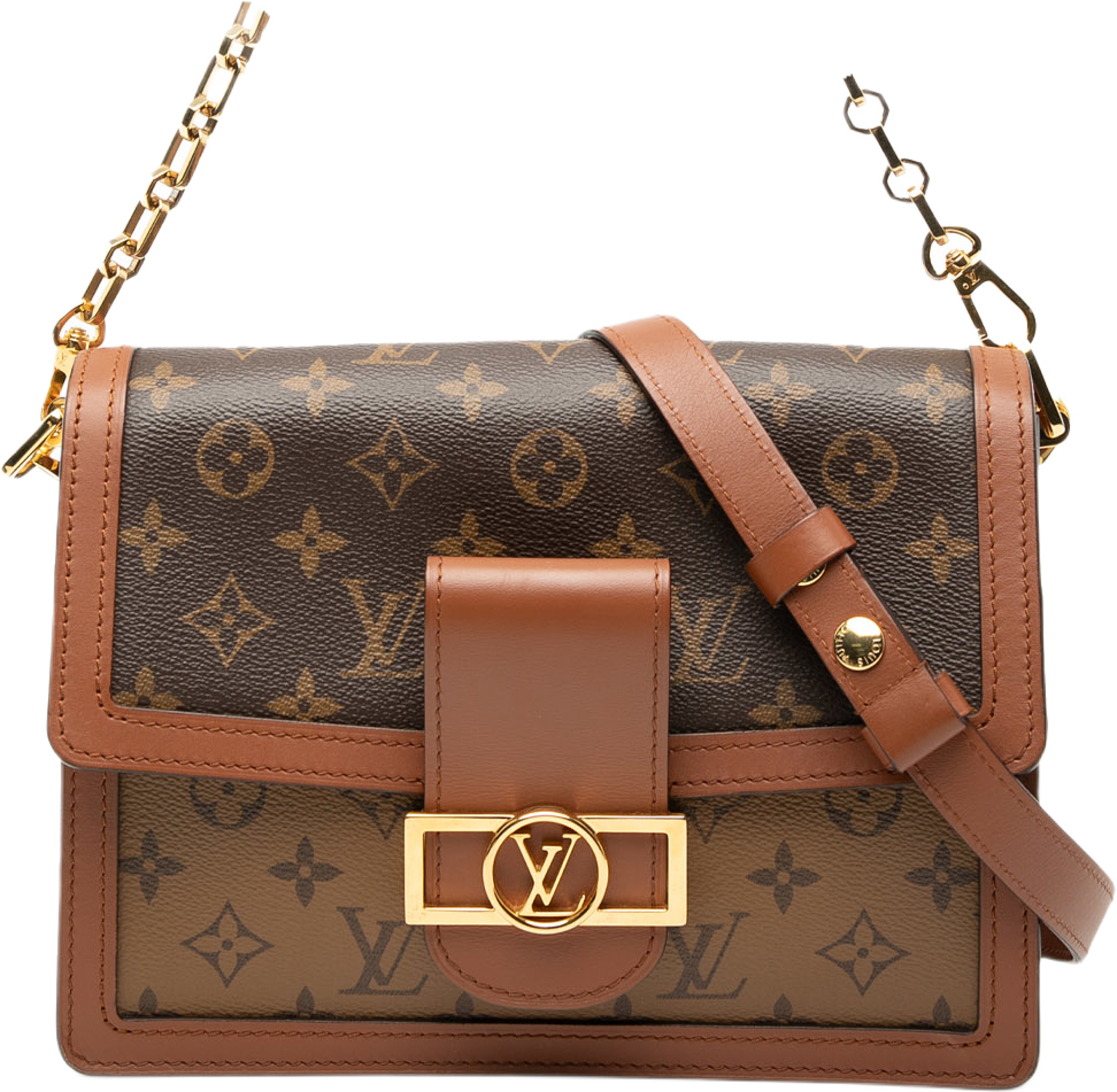 Louis Vuitton Monogram Reverse Dauphine Mm, från Luxclusif, i färgen brown. Klicka för att öppna bilden i stort format