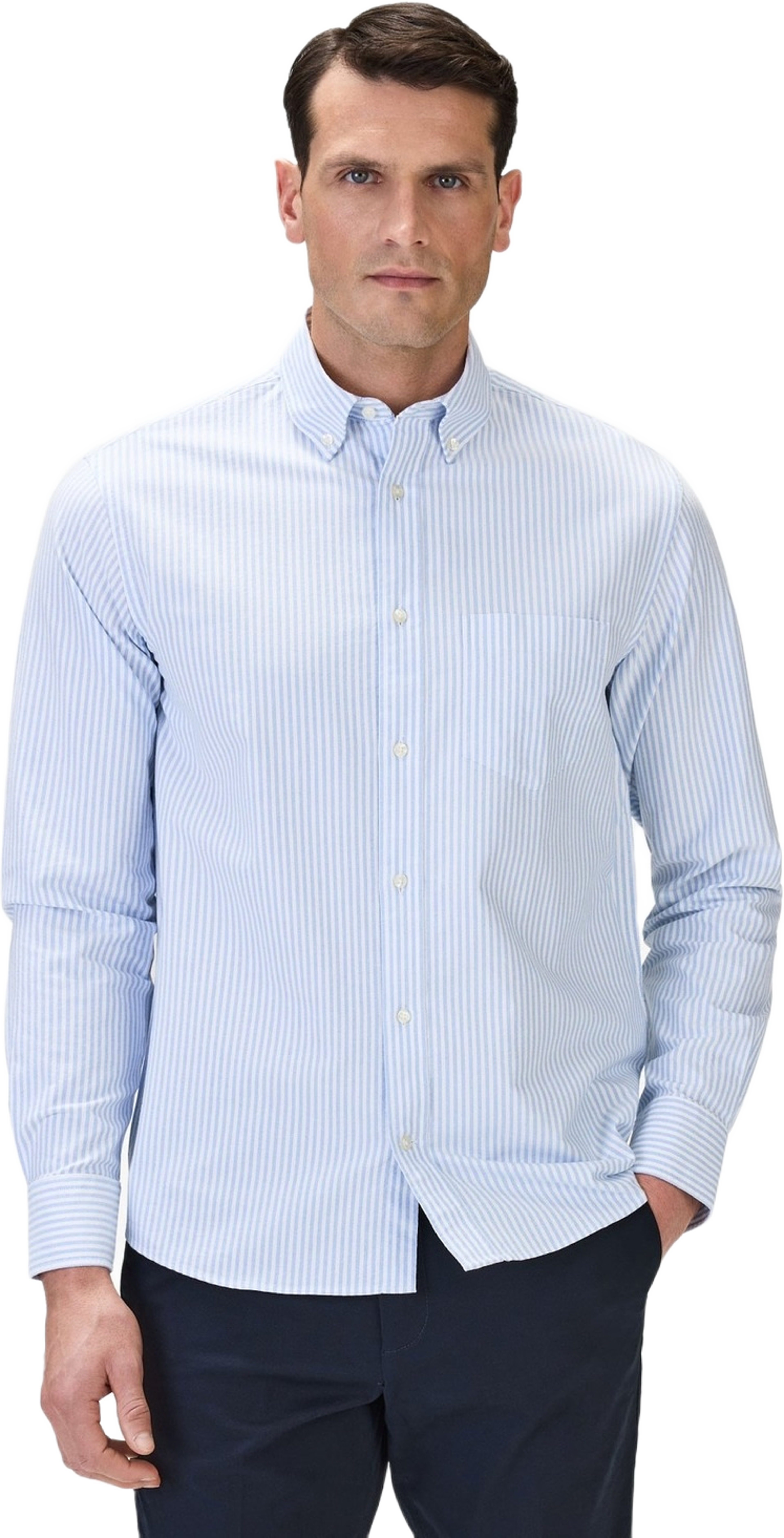 Cotton Striped Casual Oxford Shirt (joe)