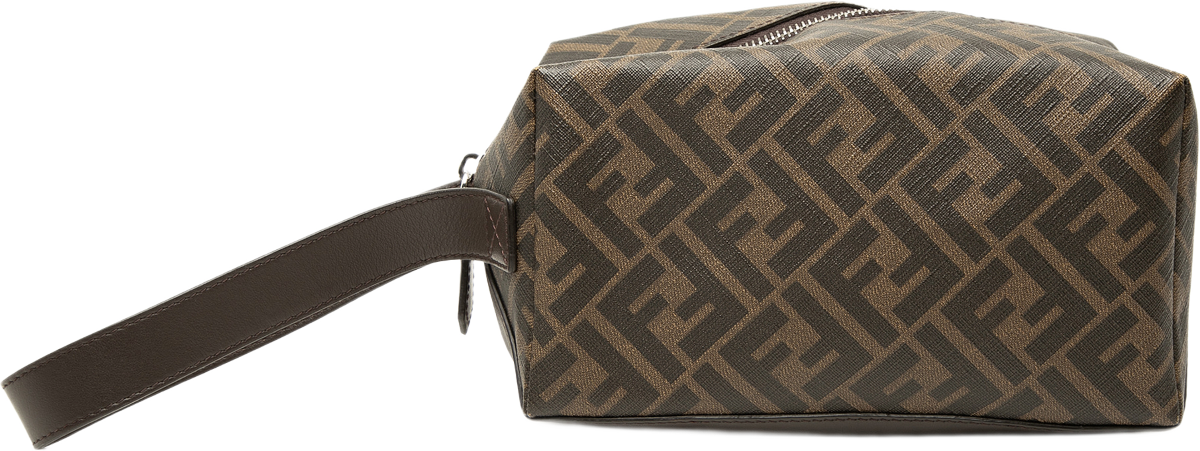 Fendi Zucca Canvas Toiletry Case, från Luxclusif, i färgen brun. Klicka för att öppna bilden i stort format