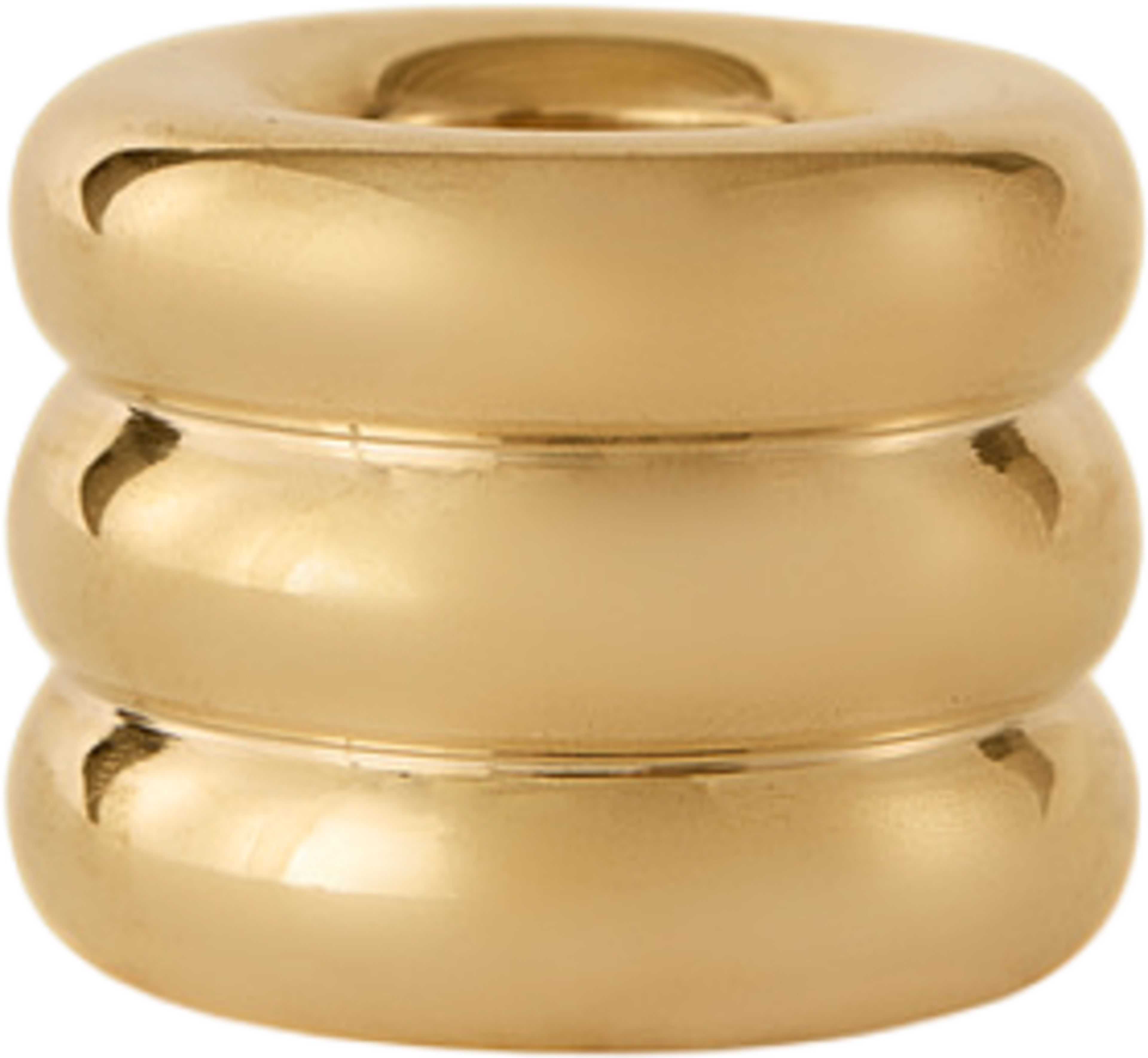 Savi Solid Brass Candleholder, från OYOY Living, i färgen brass. Klicka för att öppna bilden i stort format
