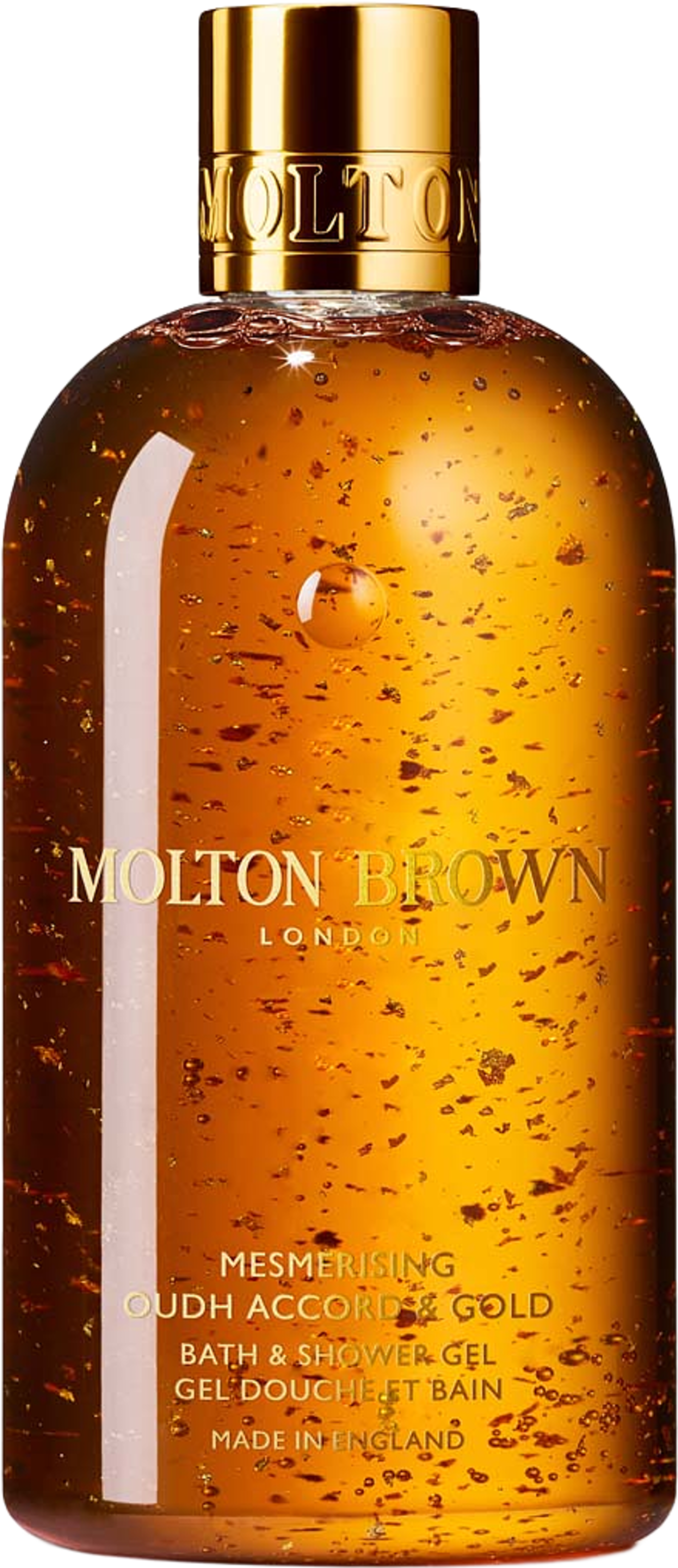 Mesmerising Oudh Accord & Gold Bath & Shower Gel, från Molton Brown, i färgen Brown Gold. Klicka för att öppna bilden i stort format