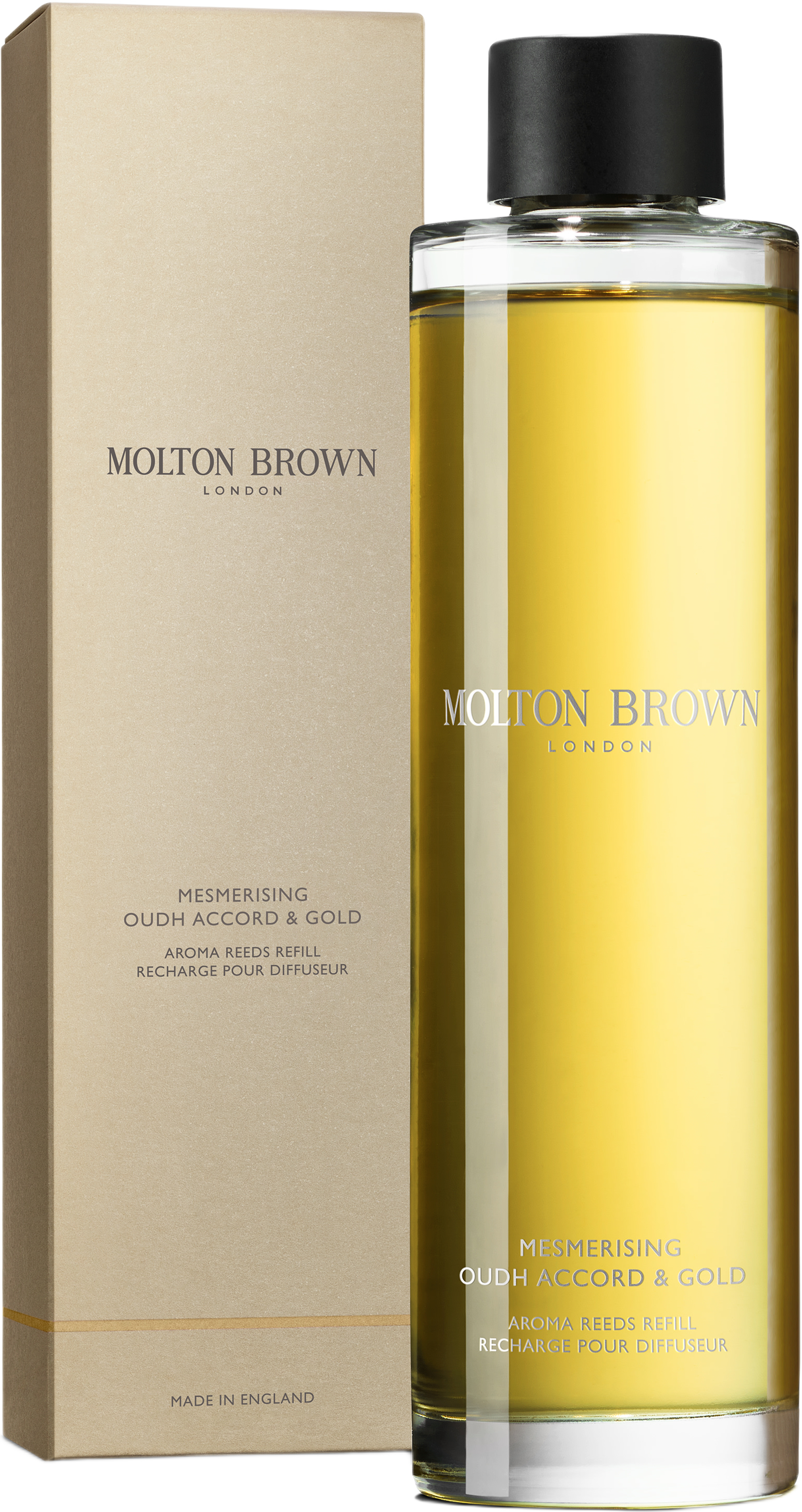 Mesmerising Oudh Accord & Gold Aroma Reeds Refill, från Molton Brown. Klicka för att öppna bilden i stort format