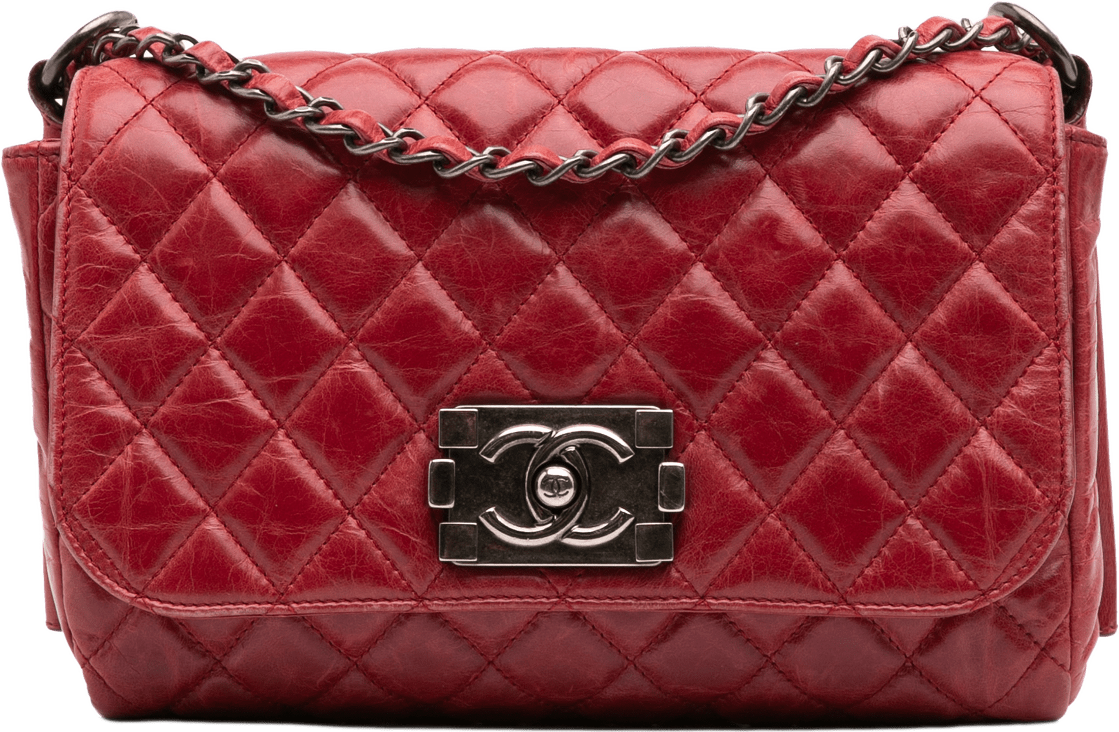 Chanel Quilted Glazed Calfskin Soft Boy Flap