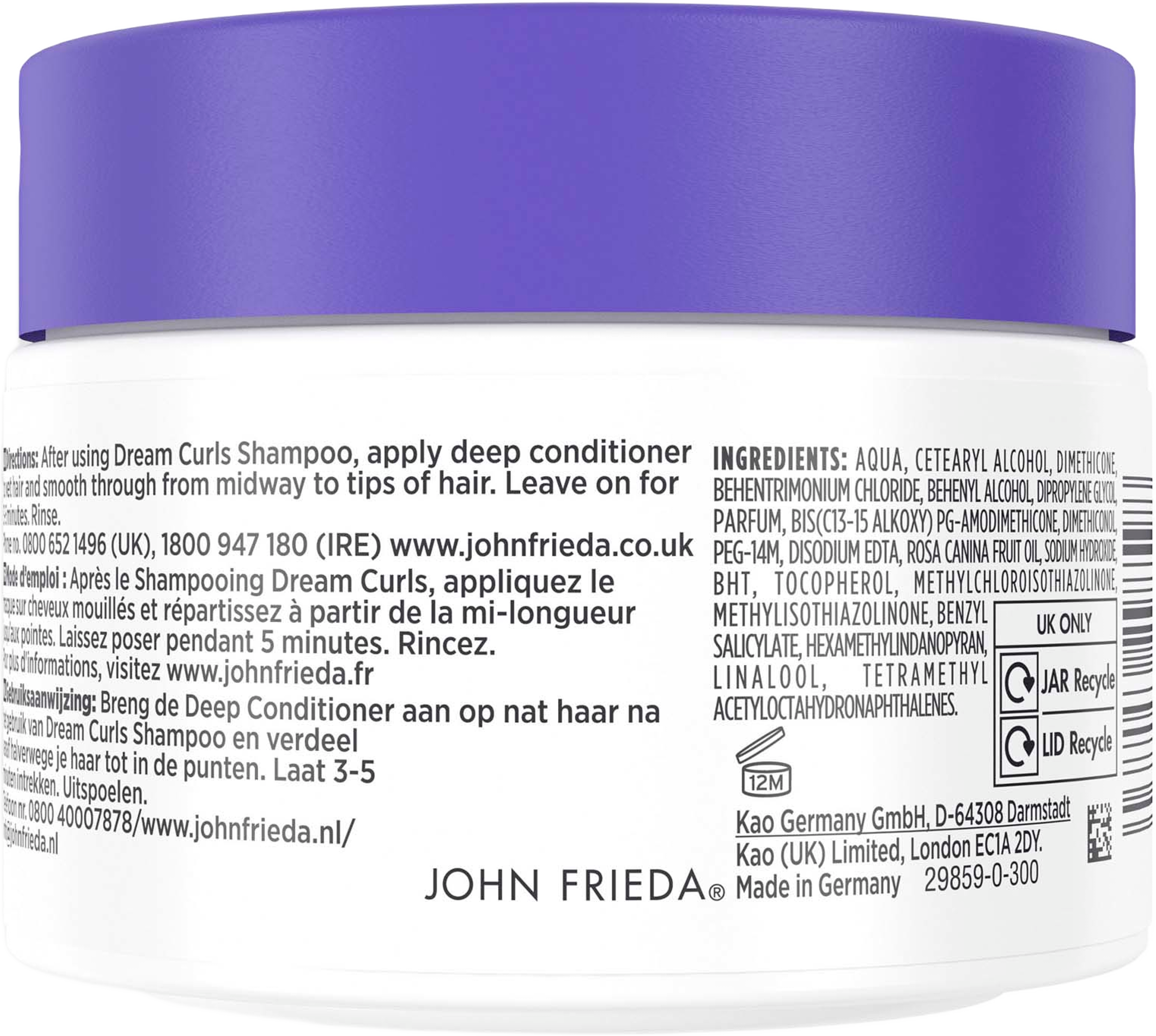 Frizz Ease Dream Curls Deep Conditioner, från John Frieda. Klicka för att öppna bilden i stort format