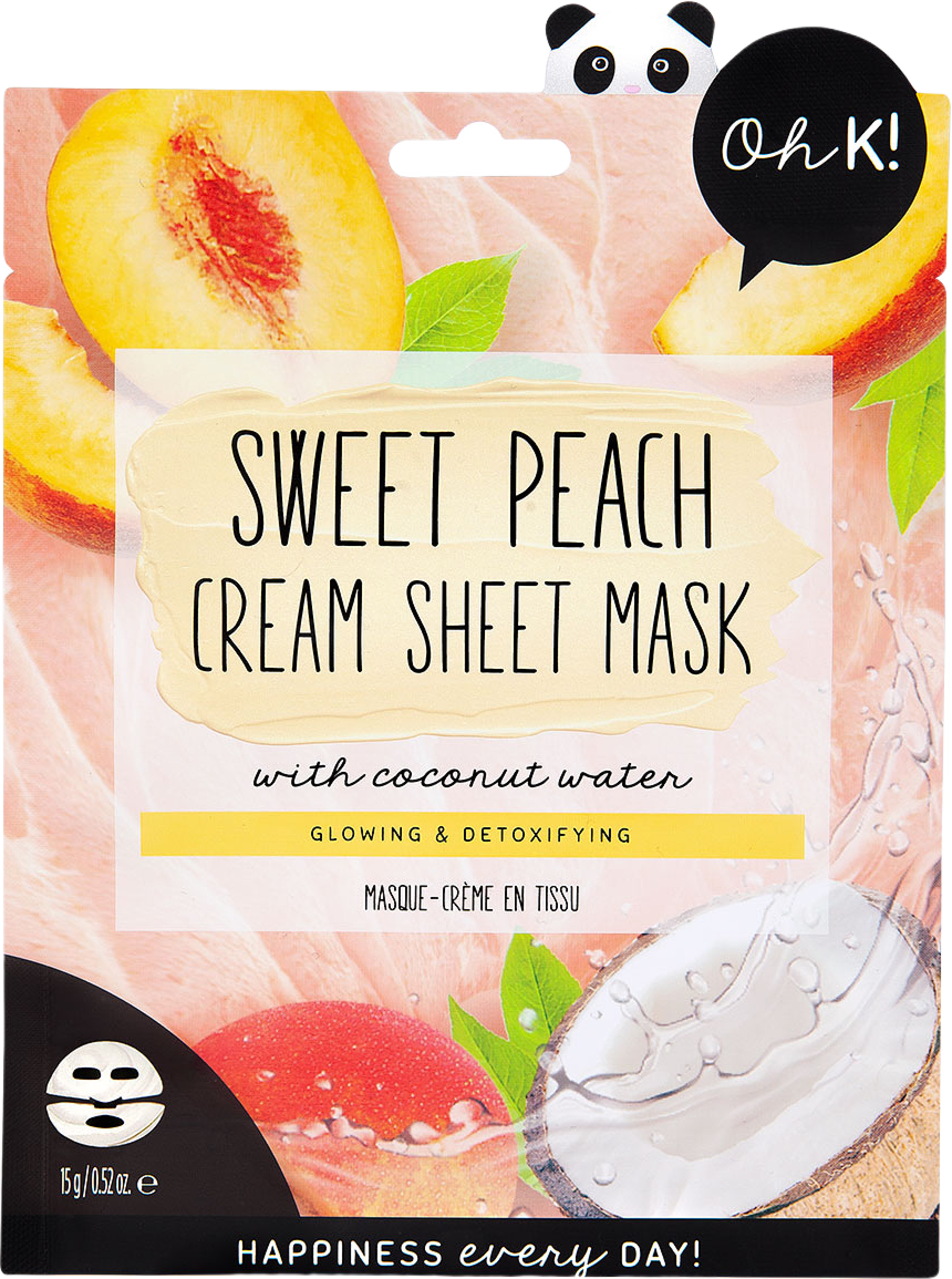 Peach & Coconut Water Cream Sheet Mask