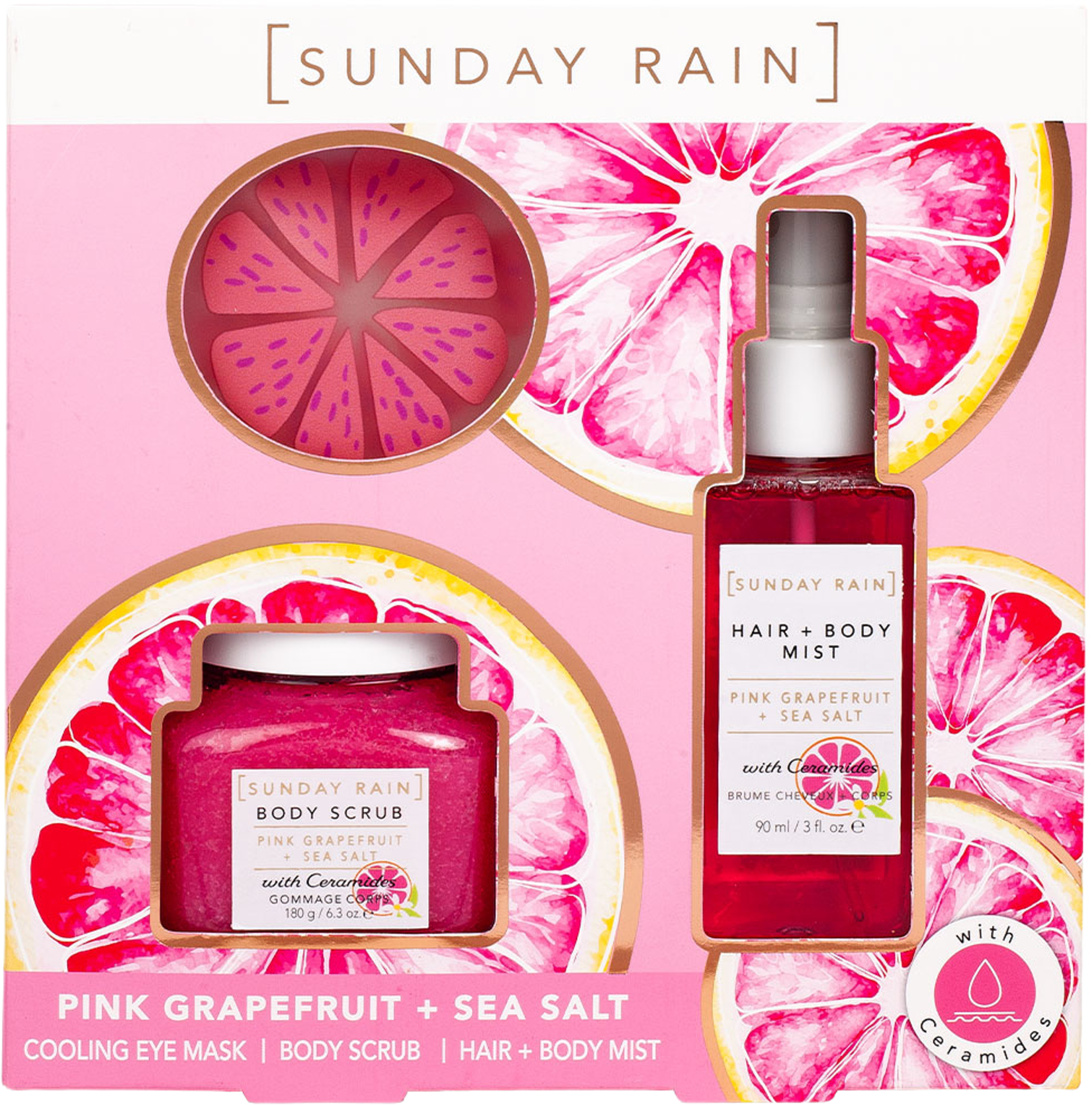 Pink Grapefruit & Sea Salt Trio, från Sunday Rain. Klicka för att öppna bilden i stort format