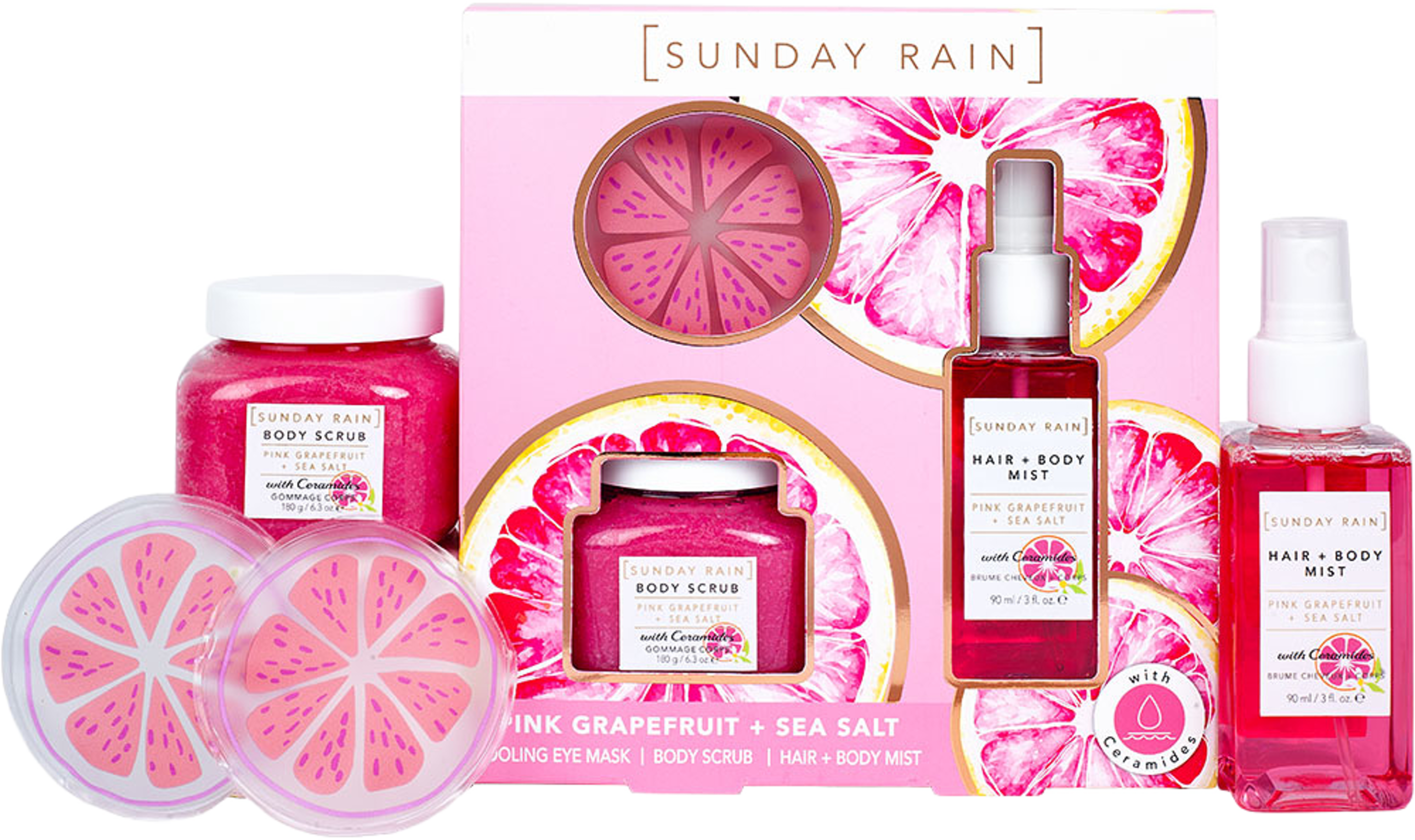 Pink Grapefruit & Sea Salt Trio, från Sunday Rain. Klicka för att öppna bilden i stort format