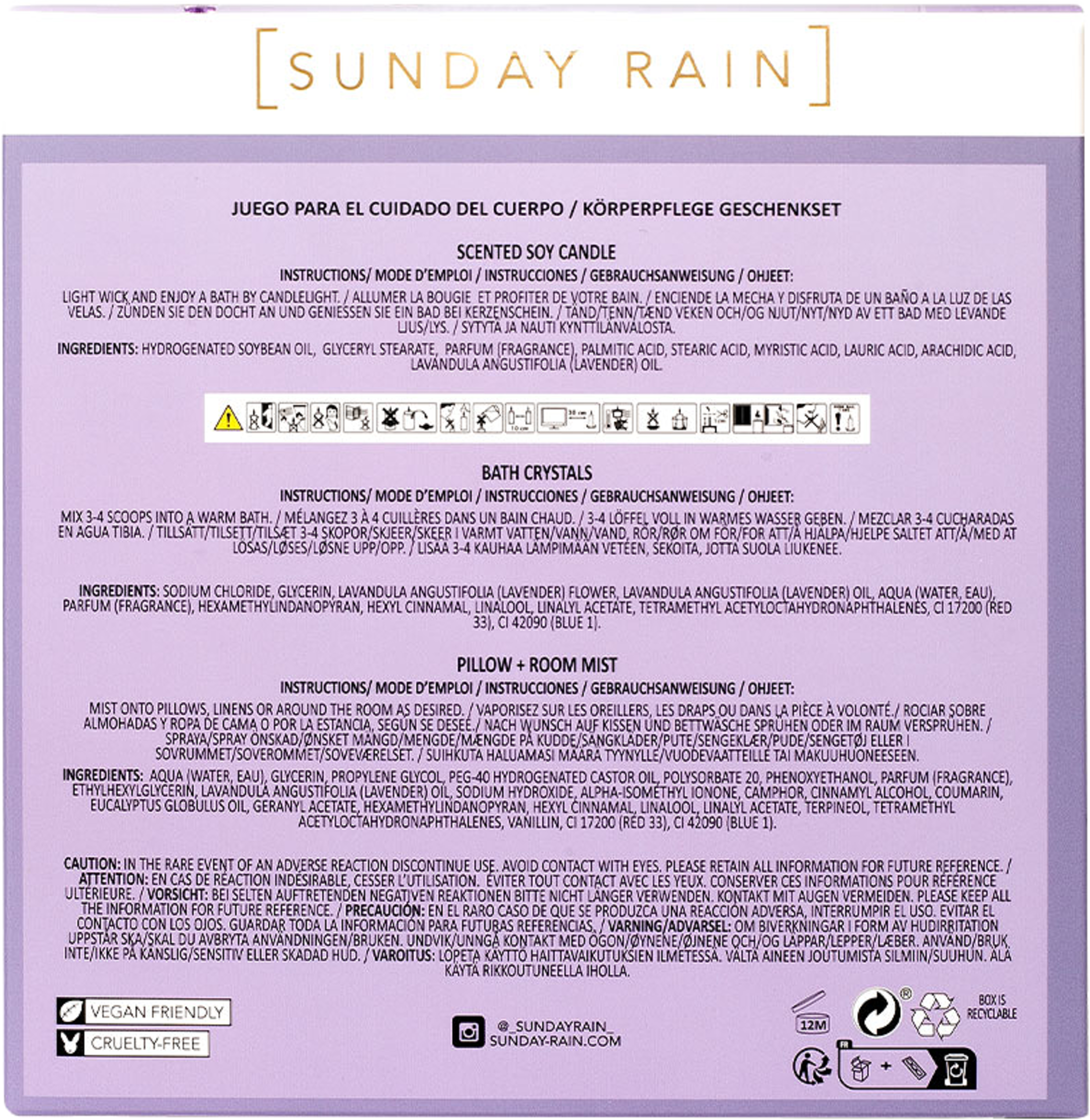 Lavender & Cedarwood Sleep Trio, från Sunday Rain. Klicka för att öppna bilden i stort format