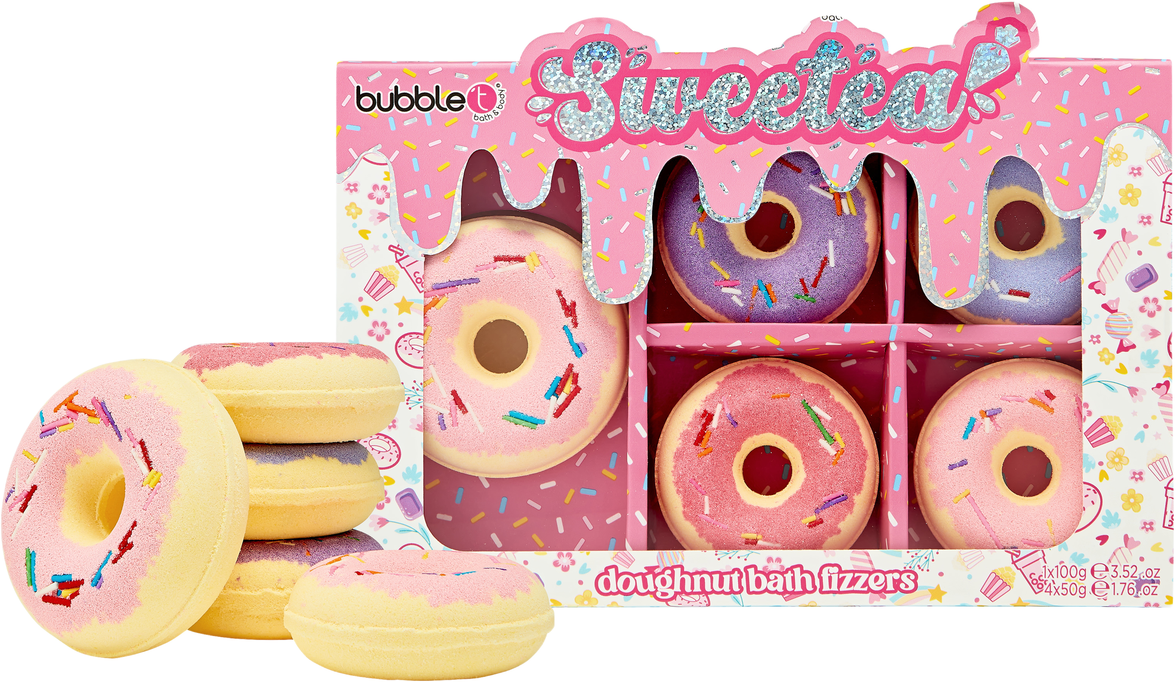Sweetea Donut Bath Fizzer Set, från BubbleT. Klicka för att öppna bilden i stort format