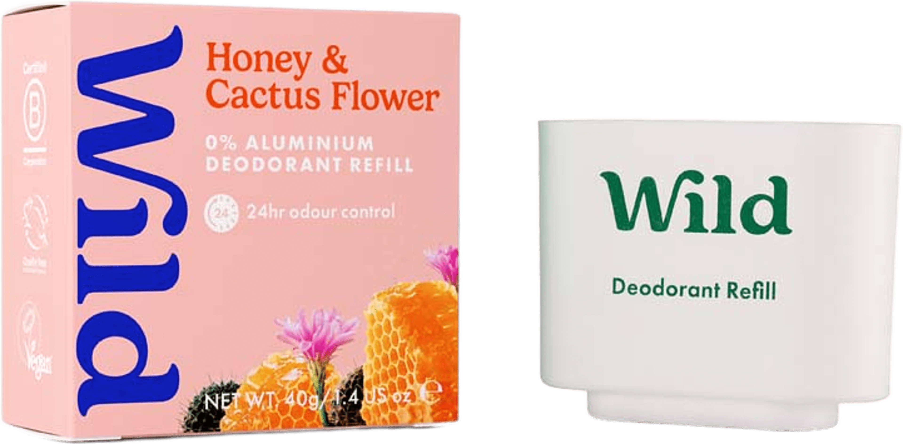 Deostick Refill Honung & Kaktusblomma, från Wild. Klicka för att öppna bilden i stort format
