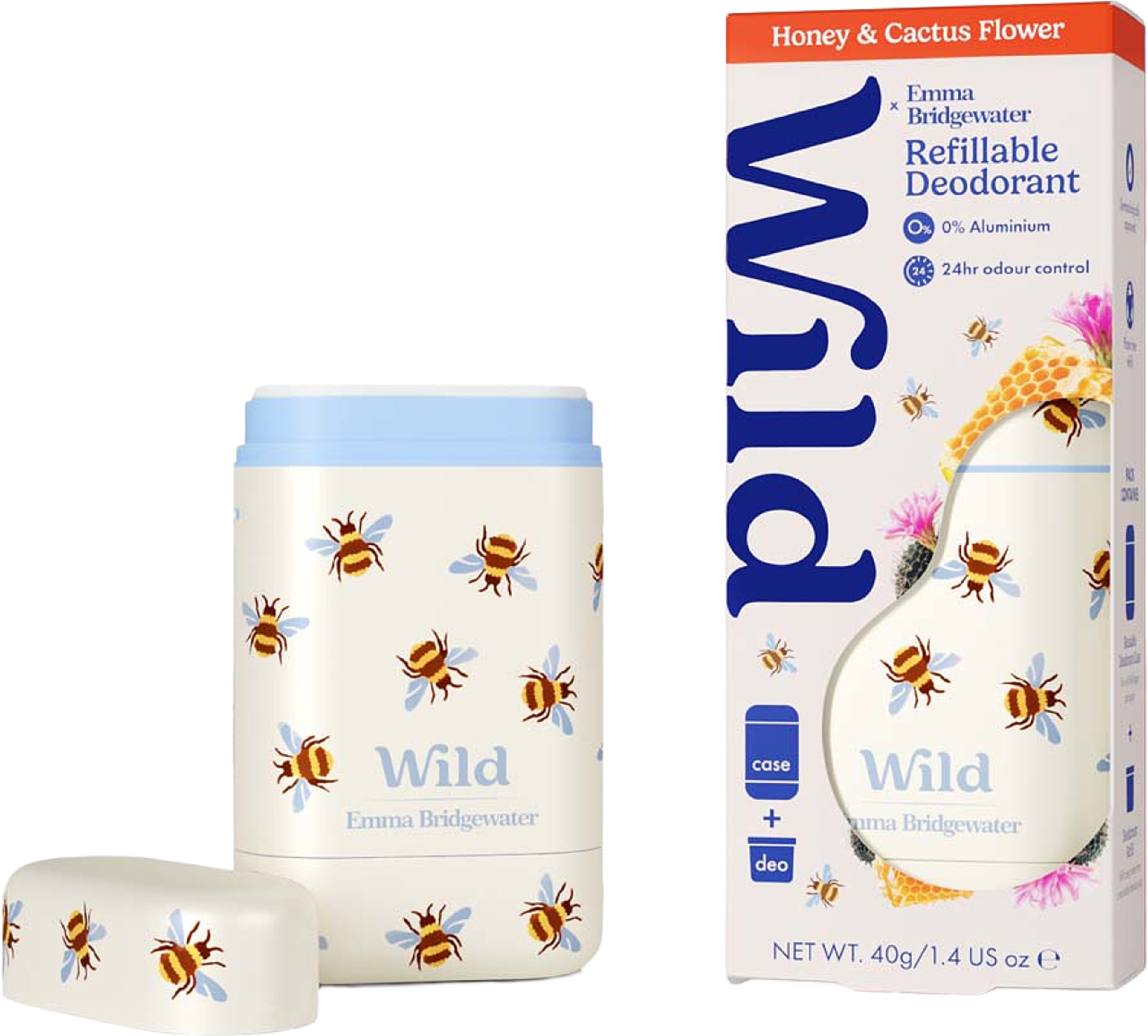 Deostick Bee Fodral Honung & Kaktusblomma Startpaket, från Wild. Klicka för att öppna bilden i stort format
