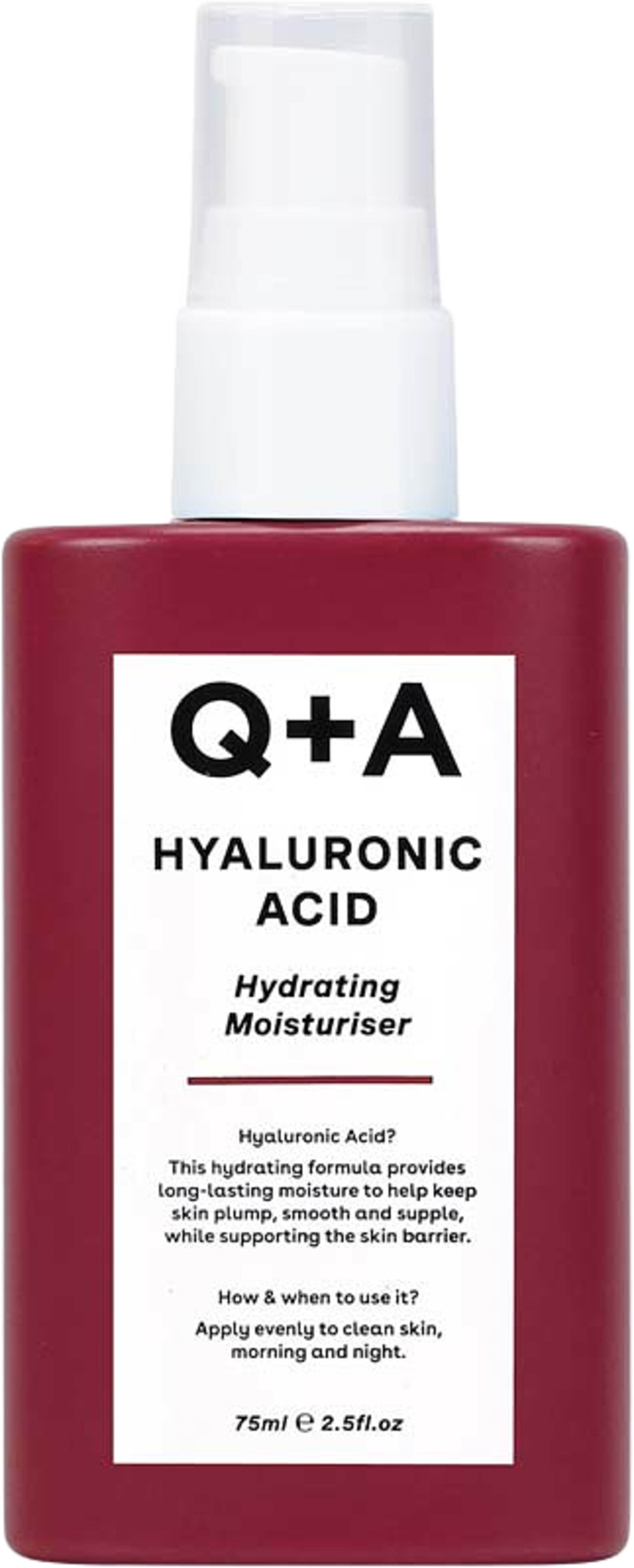 Hyaluronic Acid Hydrating Moisturiser, från Q+A. Klicka för att öppna bilden i stort format