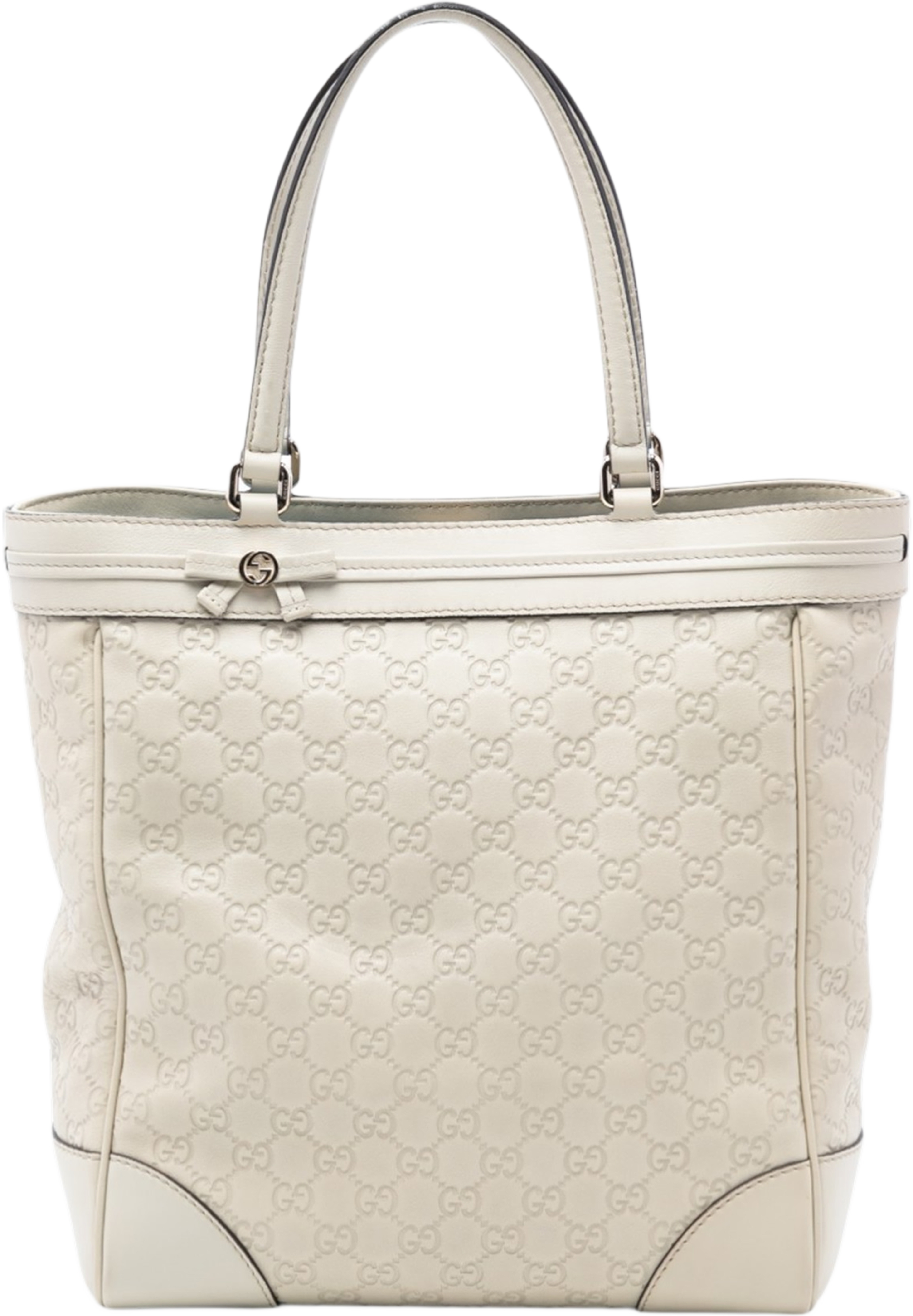 Gucci Guccissima Mayfair Tote, från Luxclusif, i färgen white. Klicka för att öppna bilden i stort format