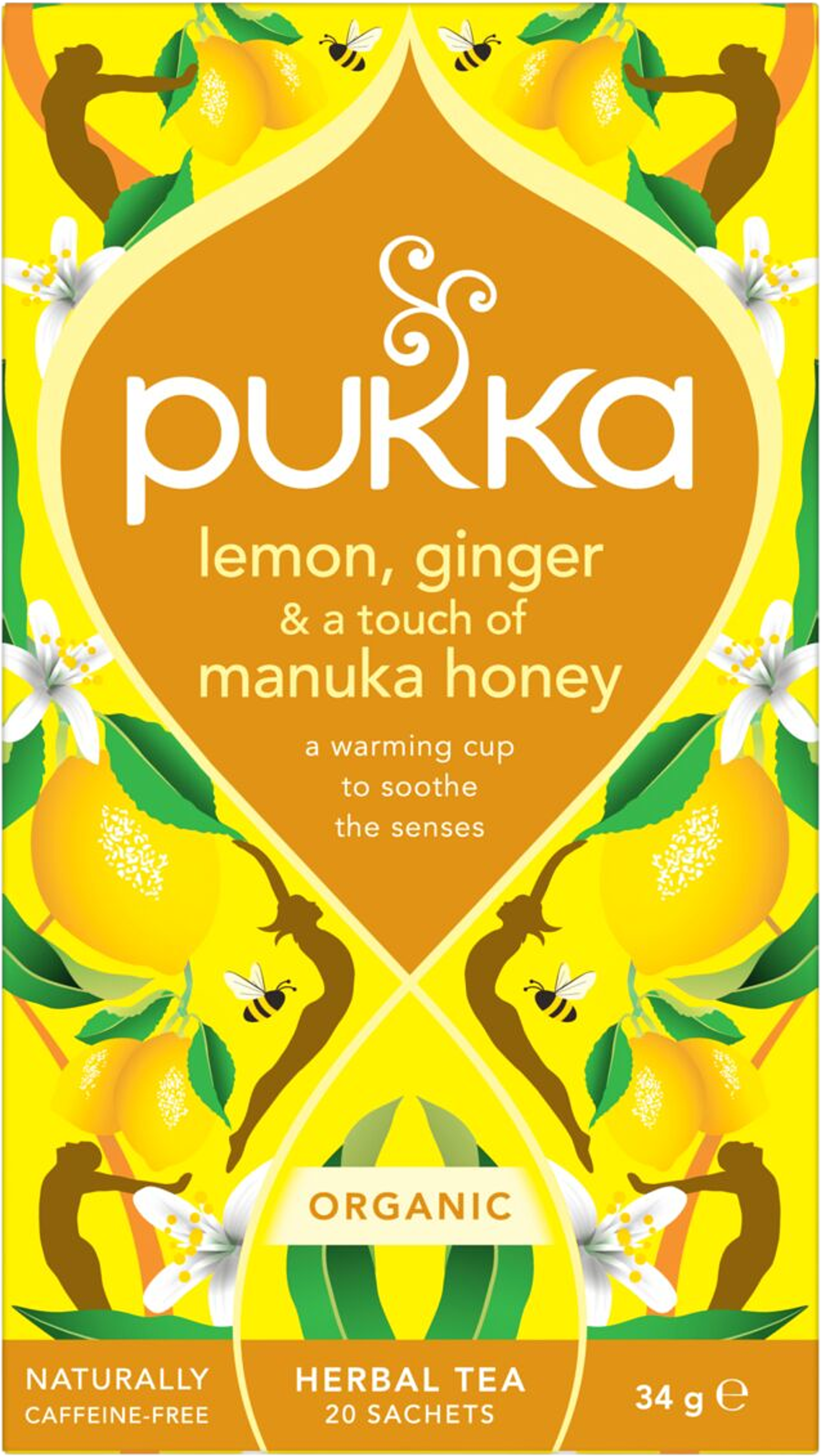 Örtte Lemon, Ginger & Manuka Honey, från Pukka. Klicka för att öppna bilden i stort format