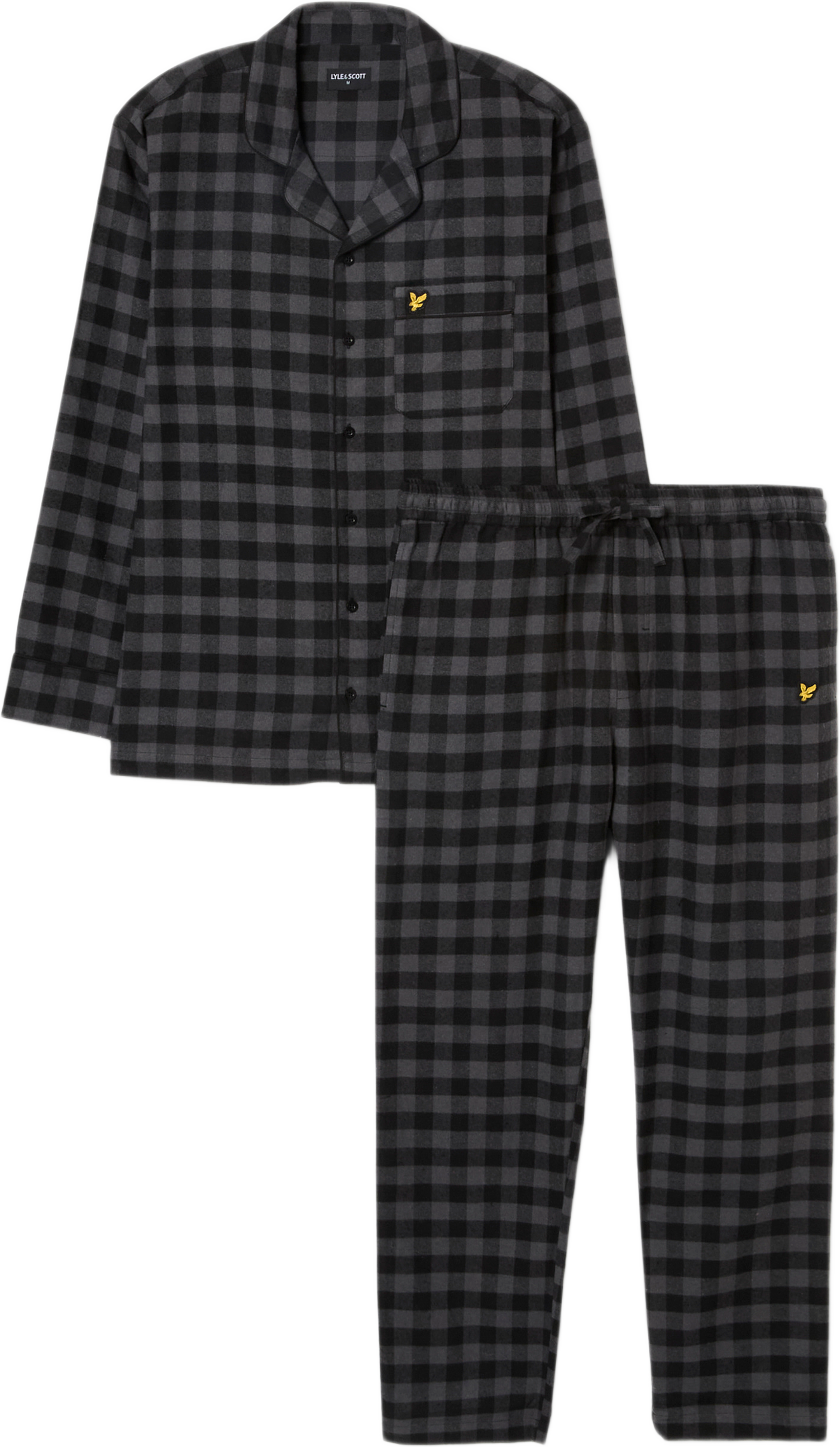 Loungewear Set, från Lyle & Scott, i färgen Black/Granite Grey Check. Klicka för att öppna bilden i stort format