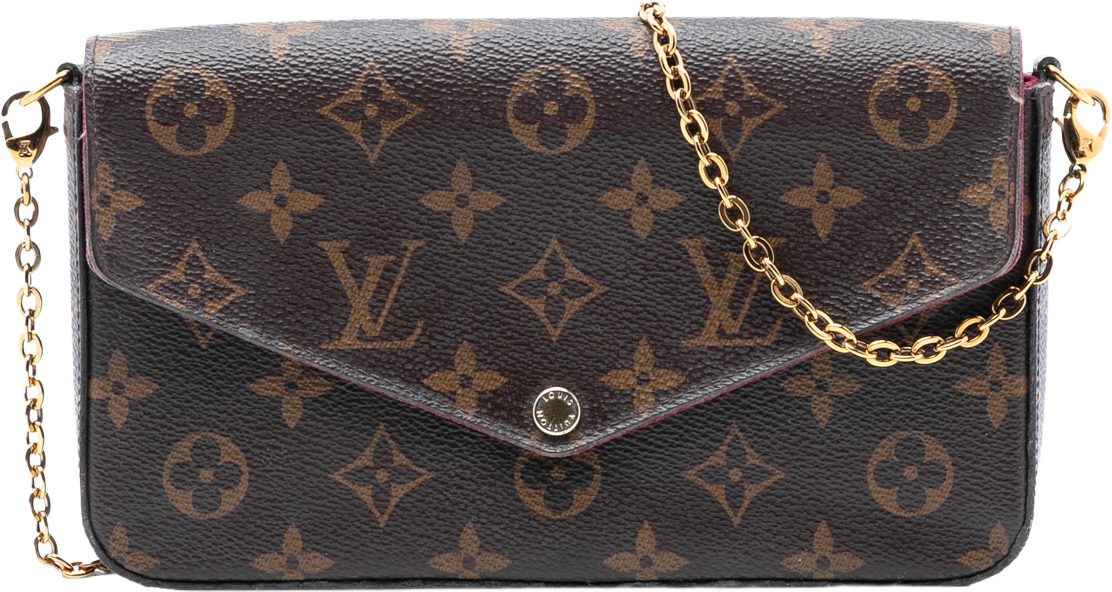 Louis Vuitton Monogram Pochette Felicie, från Luxclusif, i färgen brown. Klicka för att öppna bilden i stort format