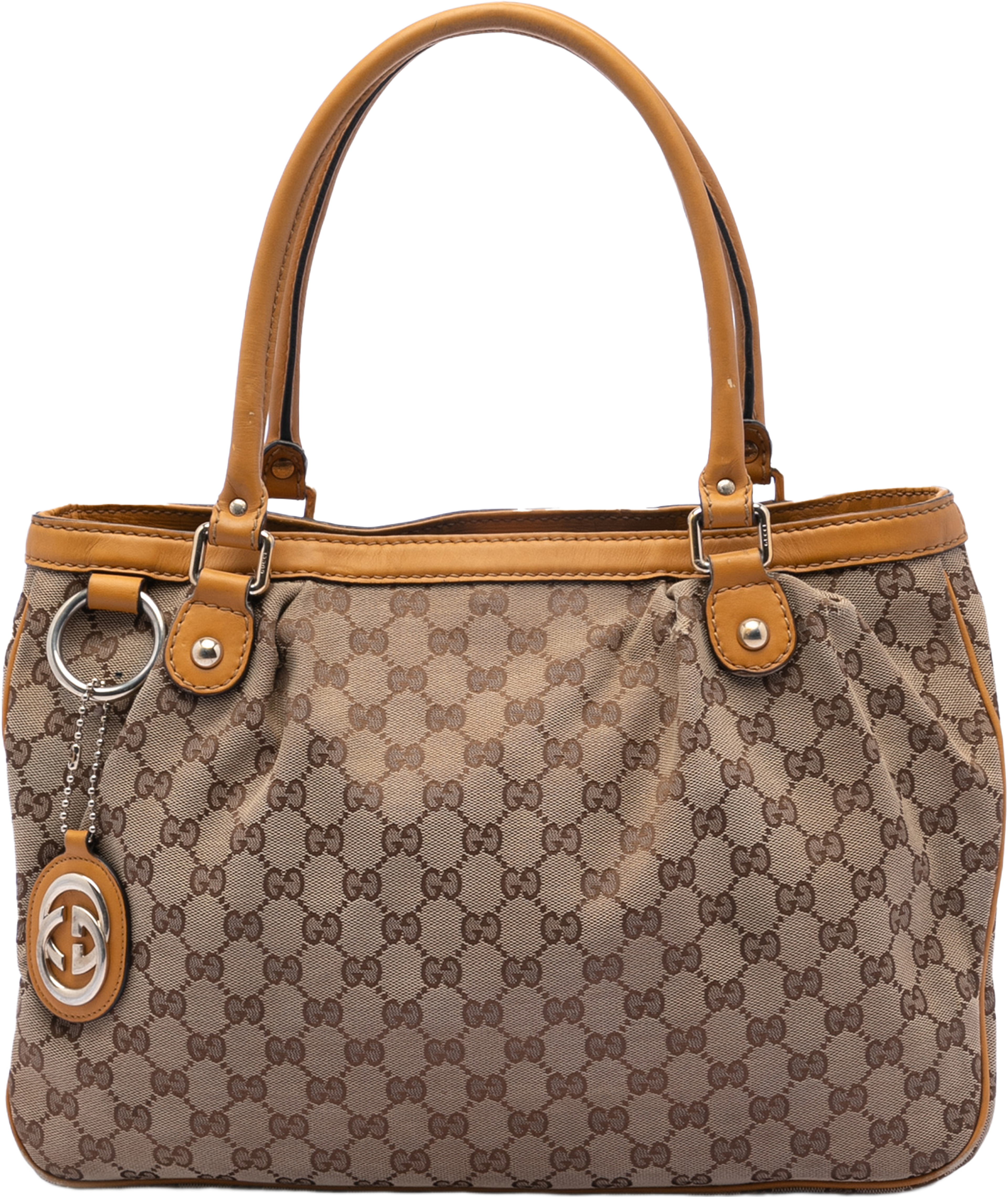 Gucci Gg Canvas Sukey Tote, från Luxclusif, i färgen beige. Klicka för att öppna bilden i stort format