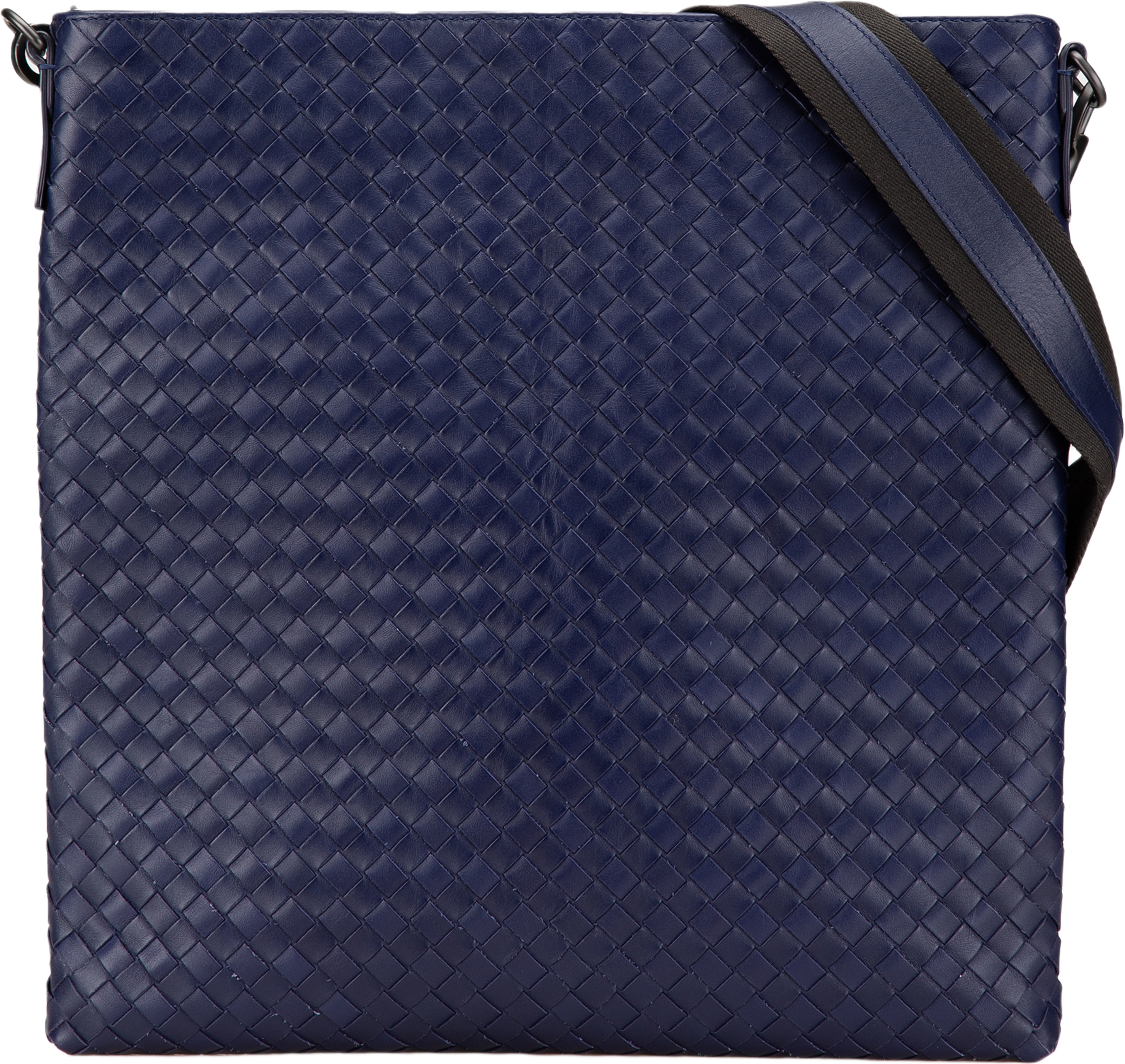 Bottega Veneta Nappa Intrecciato Crossbody, från Luxclusif, i färgen dark blue. Klicka för att öppna bilden i stort format