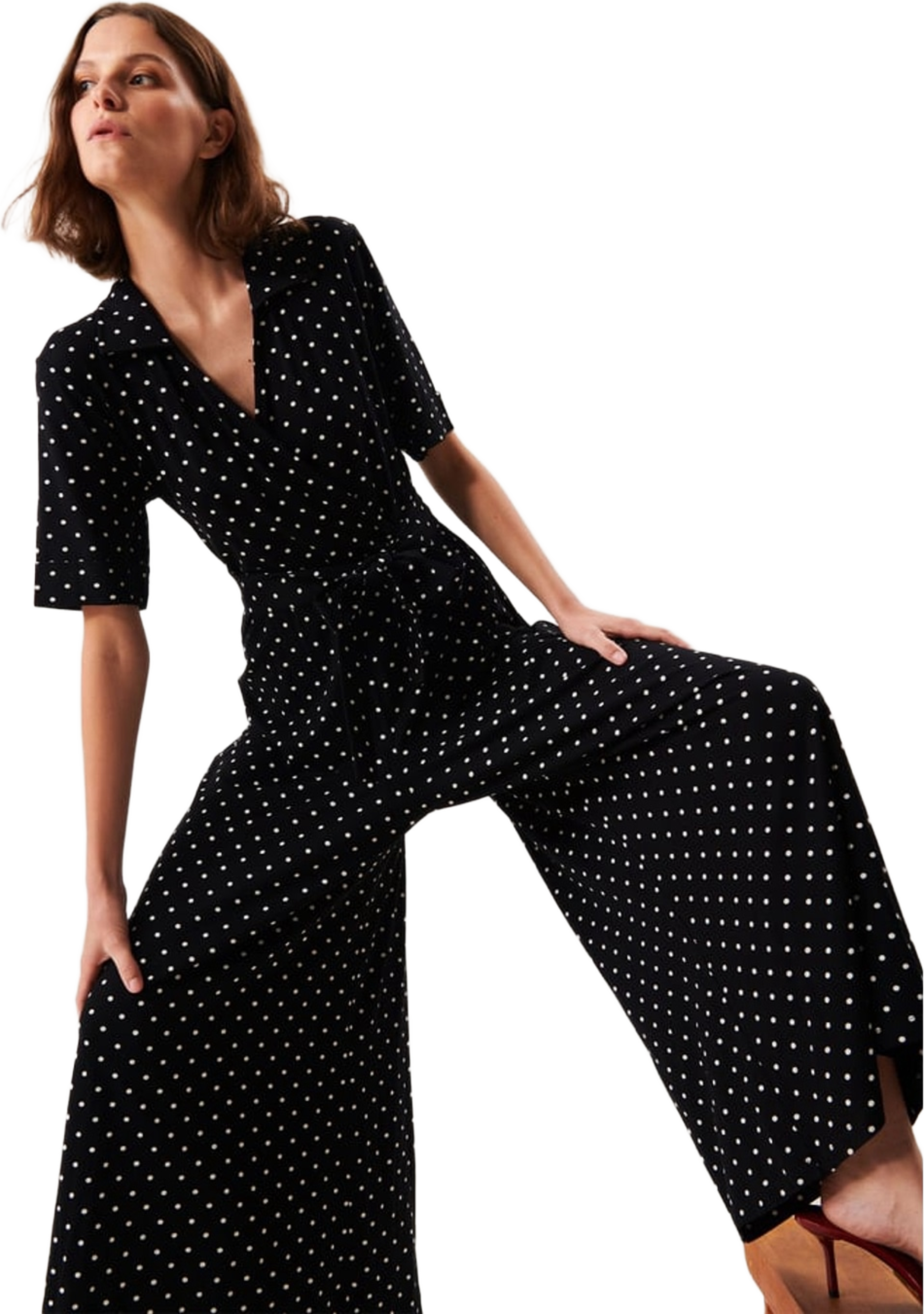 Blake Dot Jumpsuit, från Jumperfabriken, i färgen black. Klicka för att öppna bilden i stort format