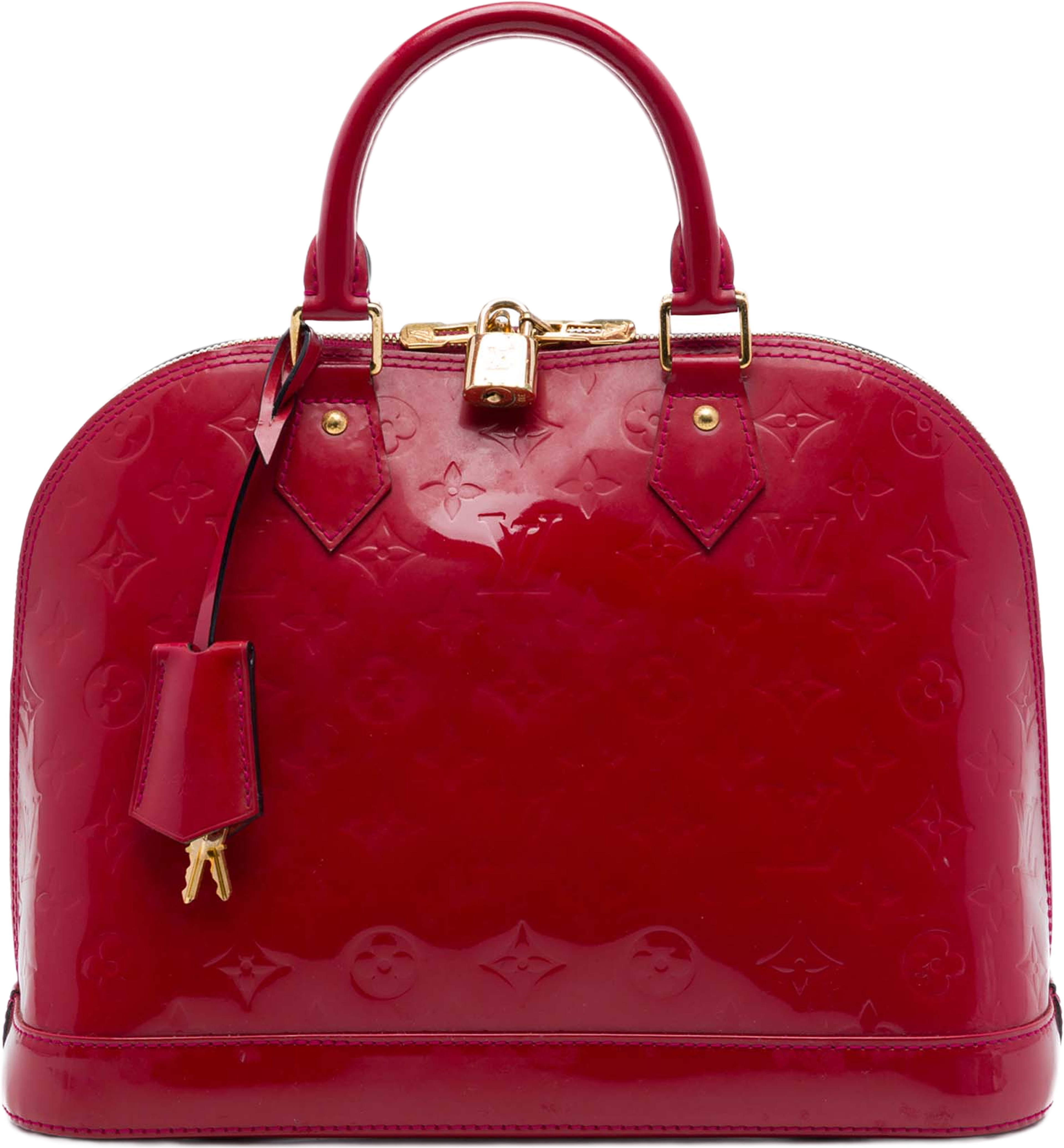 Louis Vuitton Monogram Vernis Alma Pm, från Luxclusif, i färgen rosa. Klicka för att öppna bilden i stort format