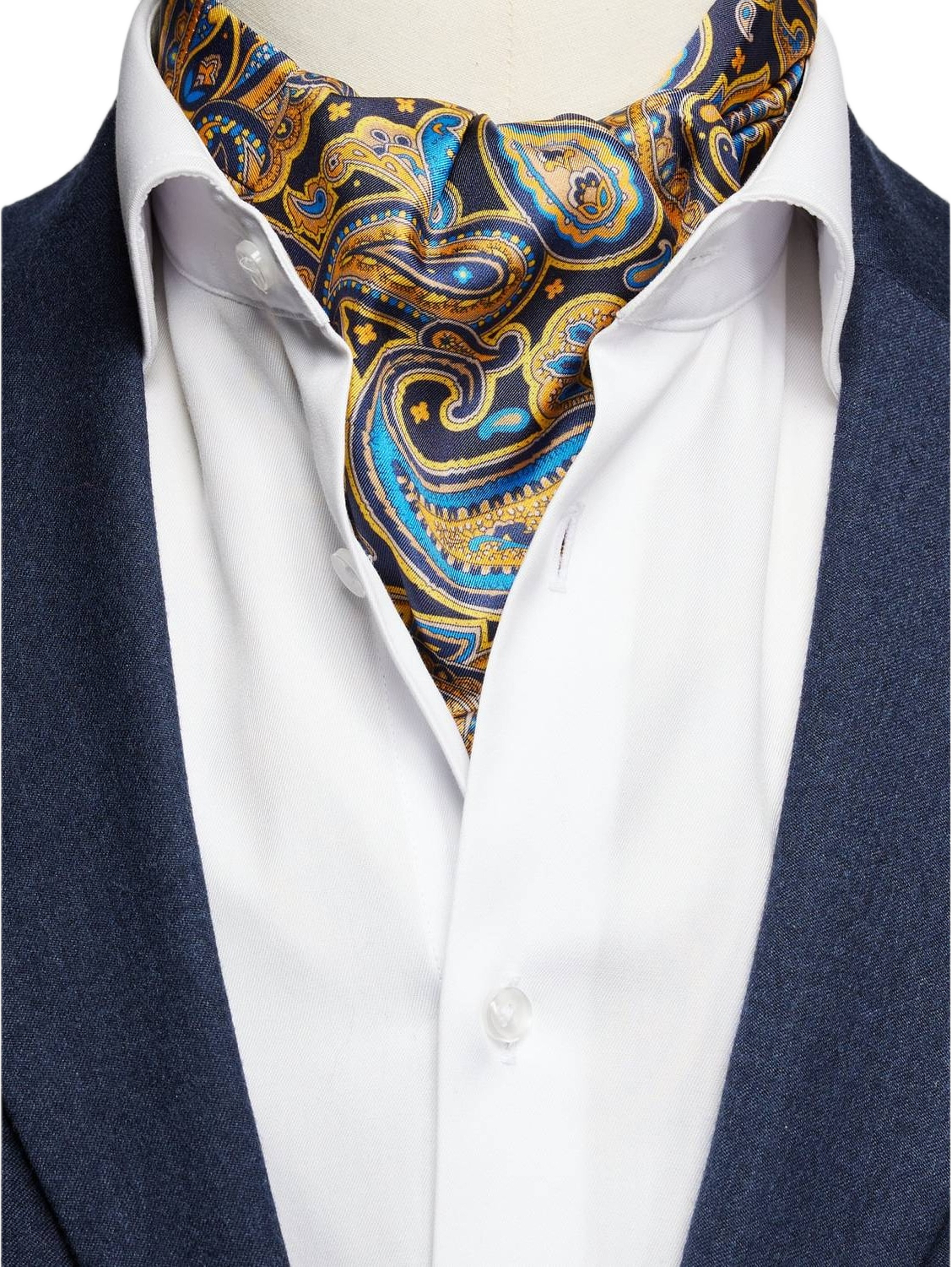 Silk Single Pointed Ascot Paisley
