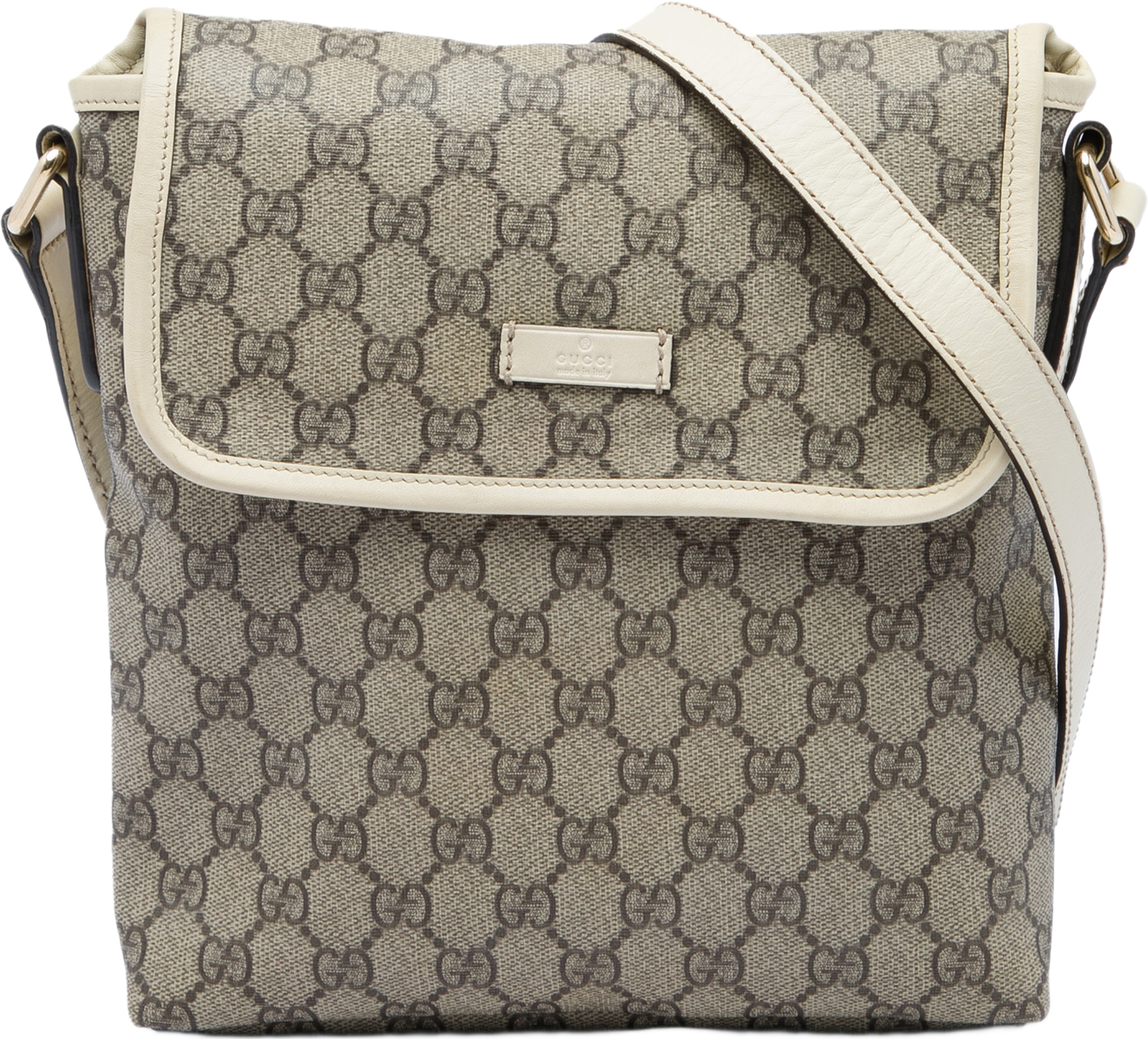 Gucci Gg Supreme Crossbody, från Luxclusif, i färgen beige. Klicka för att öppna bilden i stort format
