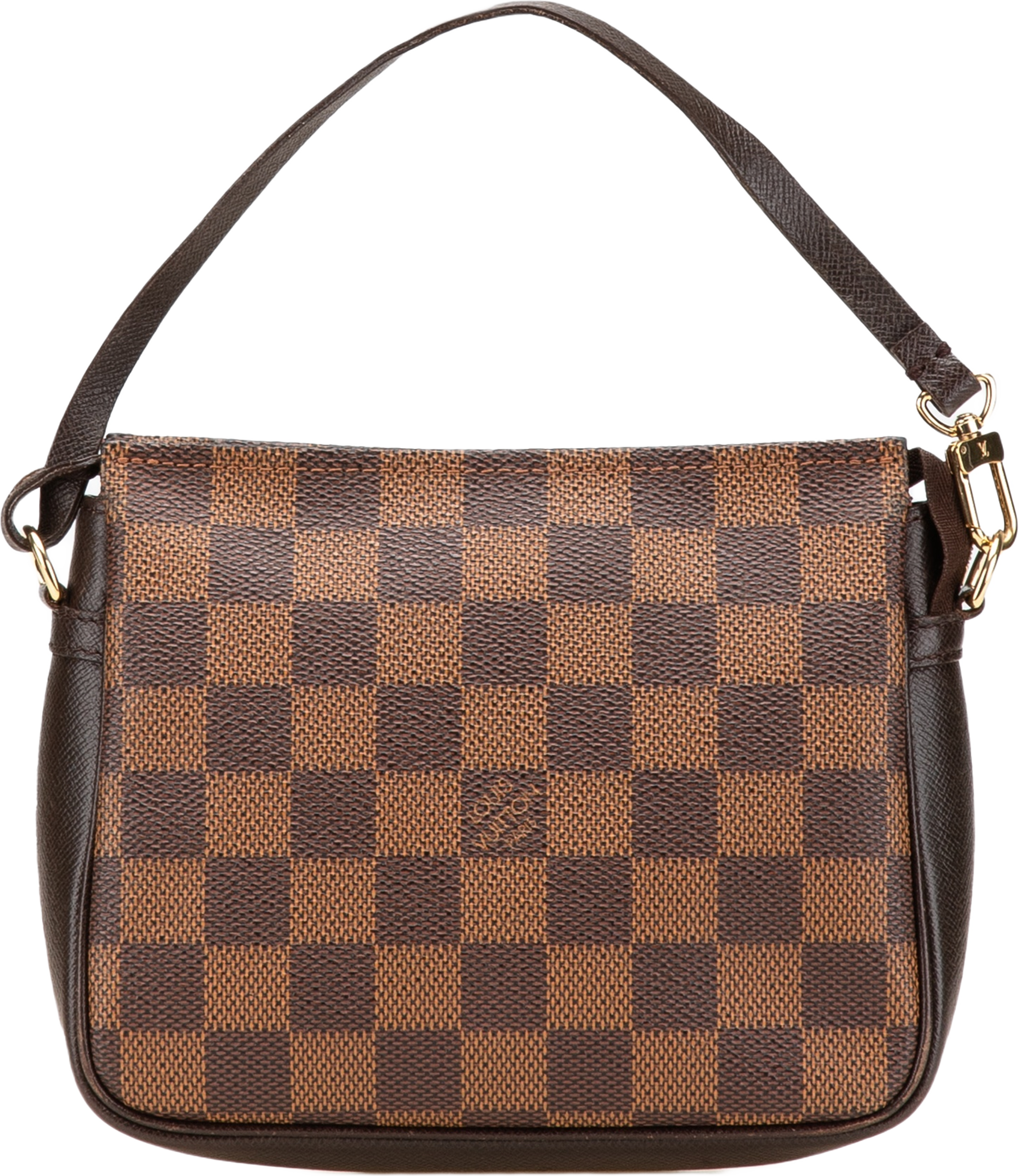 Louis Vuitton Damier Ebene Trousse Pochette, från Luxclusif, i färgen brown. Klicka för att öppna bilden i stort format