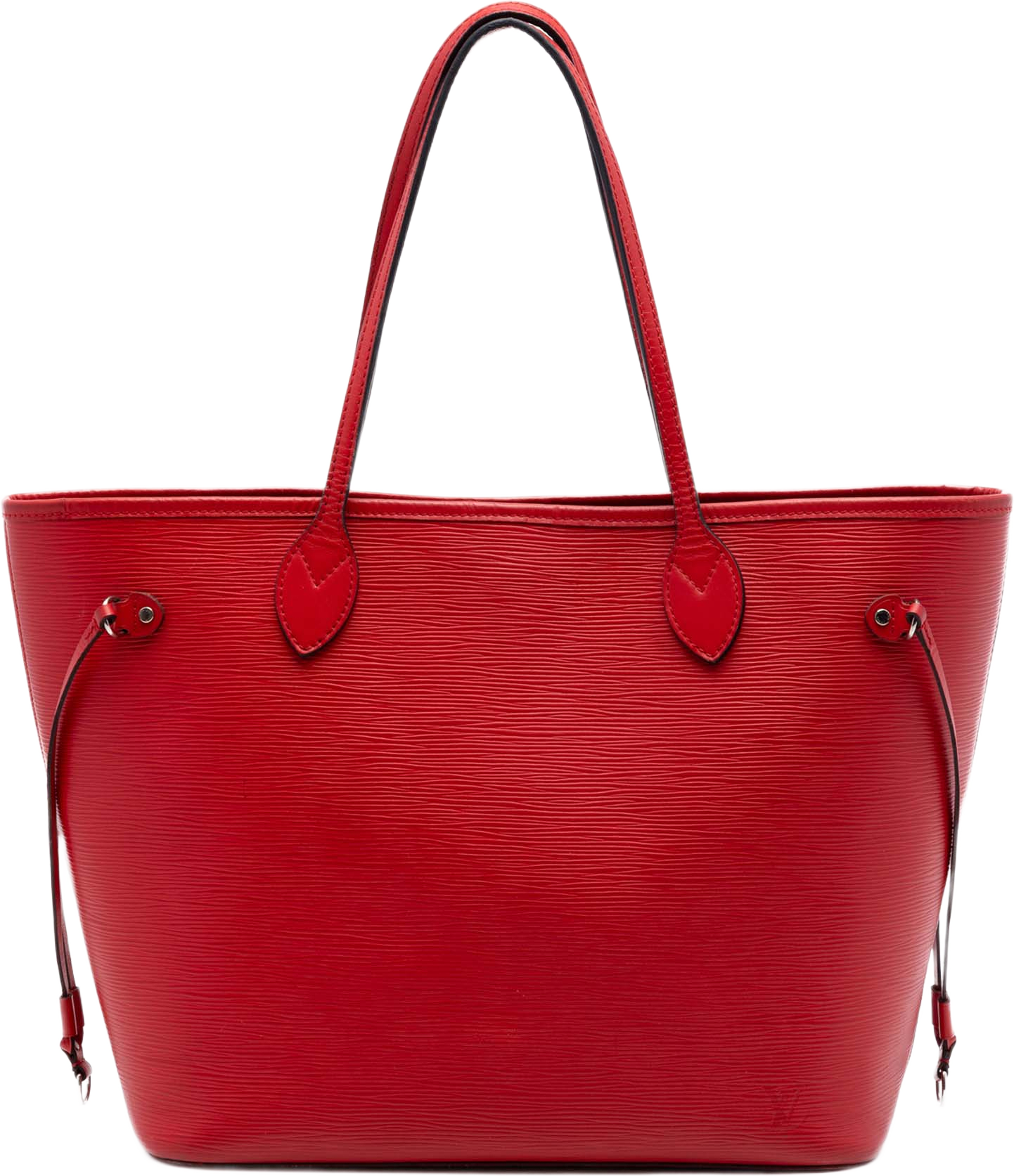 Louis Vuitton Epi Neverfull Mm, från Luxclusif, i färgen red. Klicka för att öppna bilden i stort format