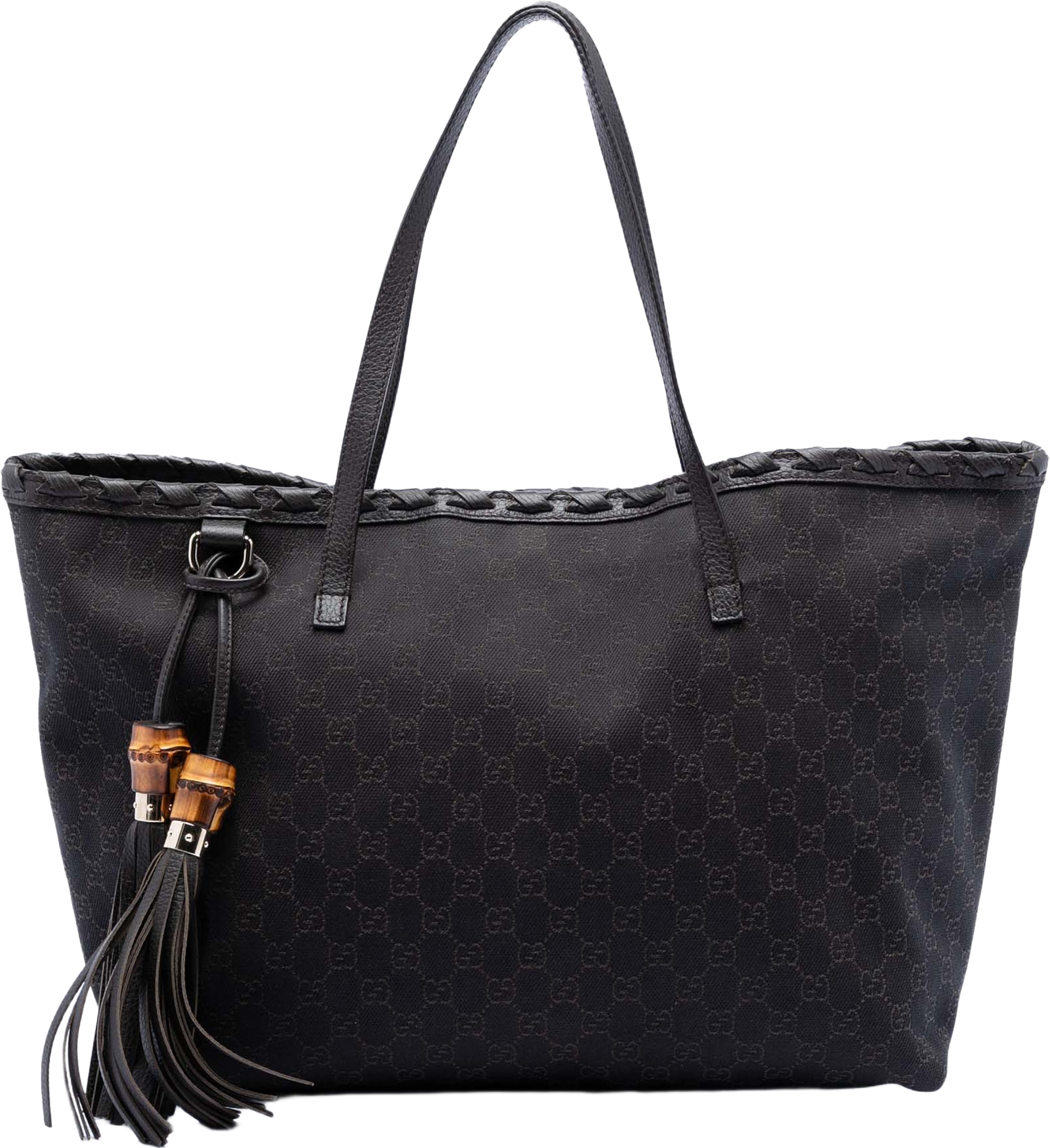 Gucci Gg Canvas Peggy Braided Tote, från Luxclusif, i färgen dark brown. Klicka för att öppna bilden i stort format