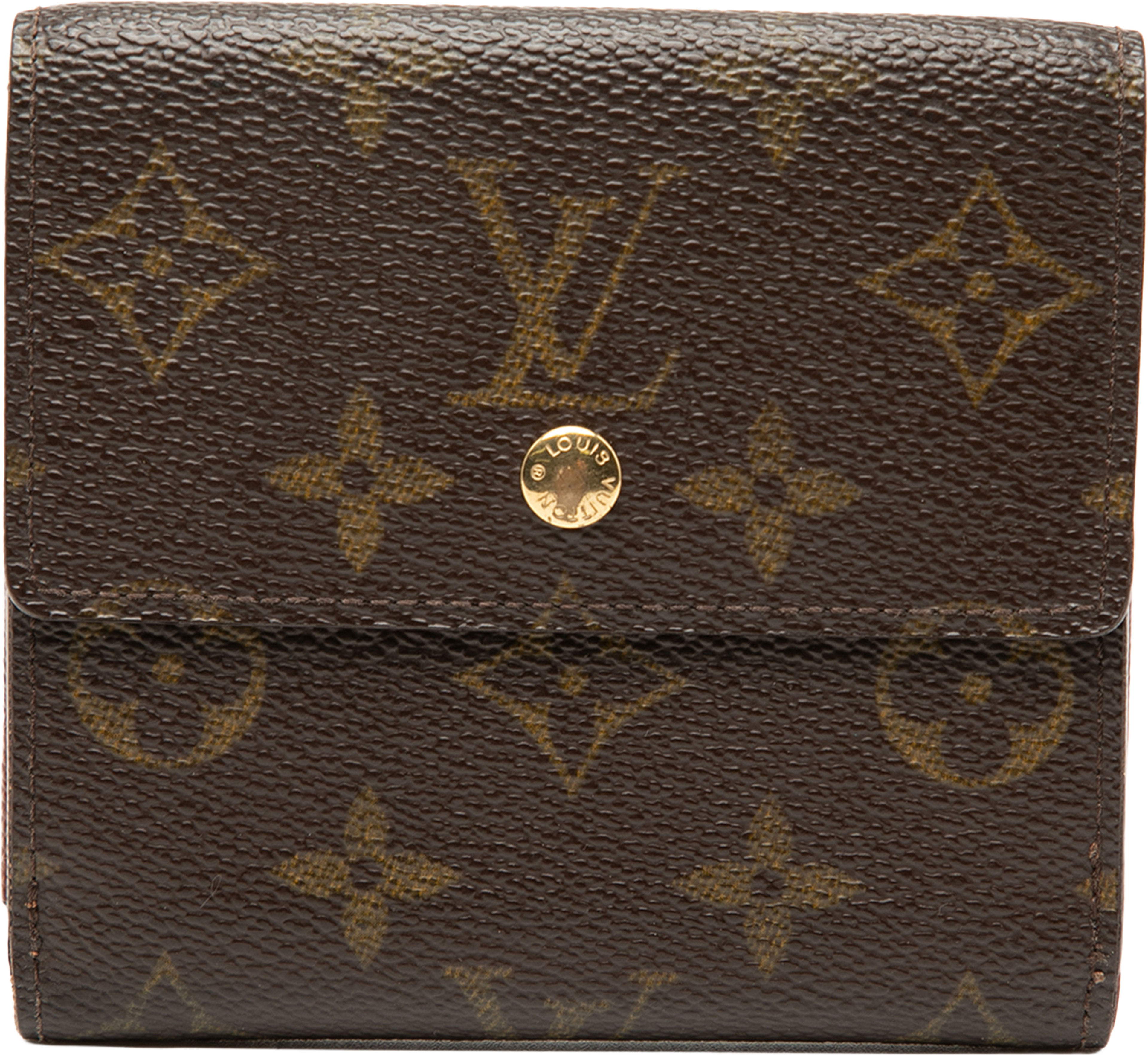 Louis Vuitton Monogram Portefuille Elise Trifold Wallet, från Luxclusif, i färgen brown. Klicka för att öppna bilden i stort format