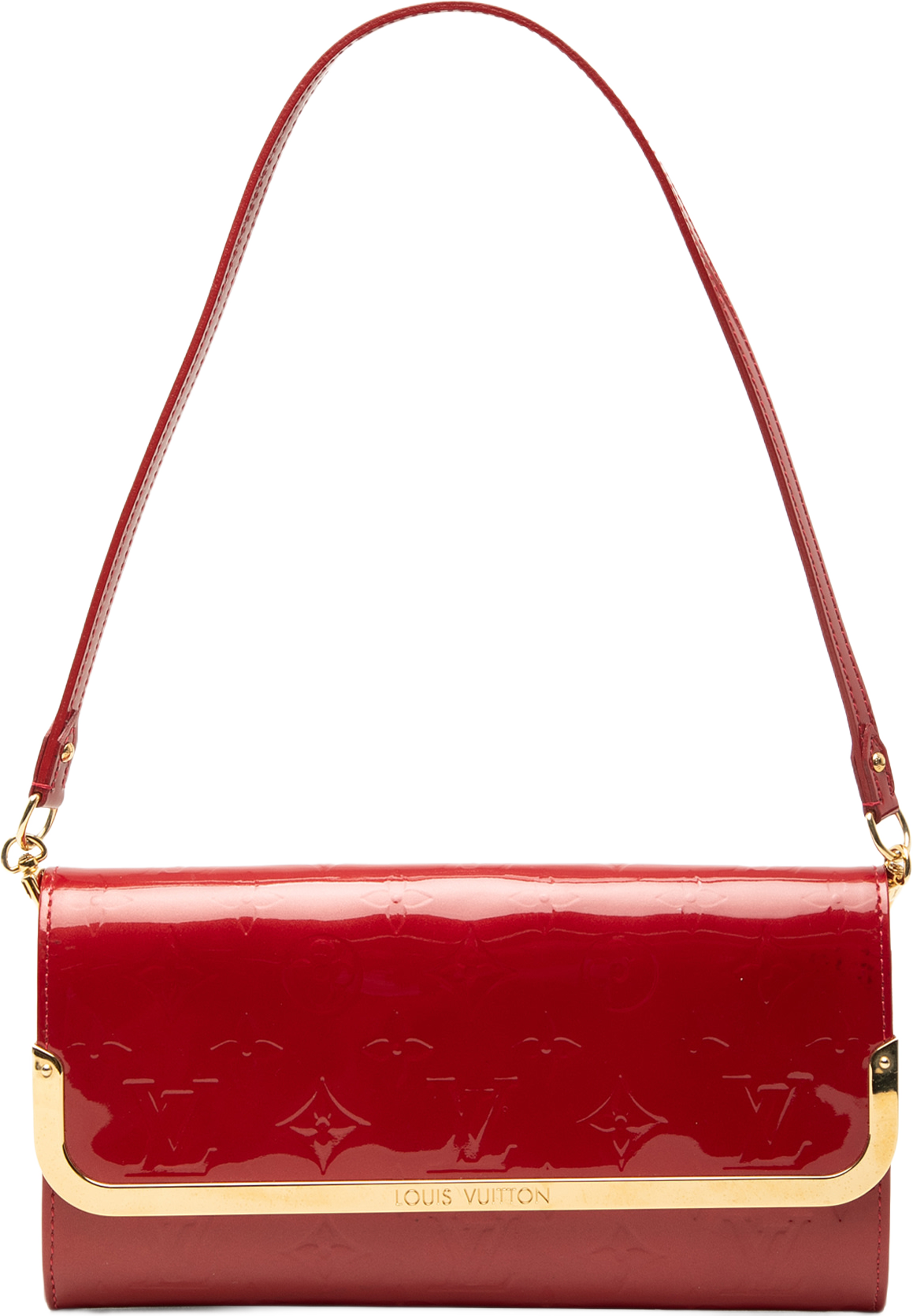 Louis Vuitton Monogram Vernis Rossmore Mm, från Luxclusif, i färgen röd. Klicka för att öppna bilden i stort format