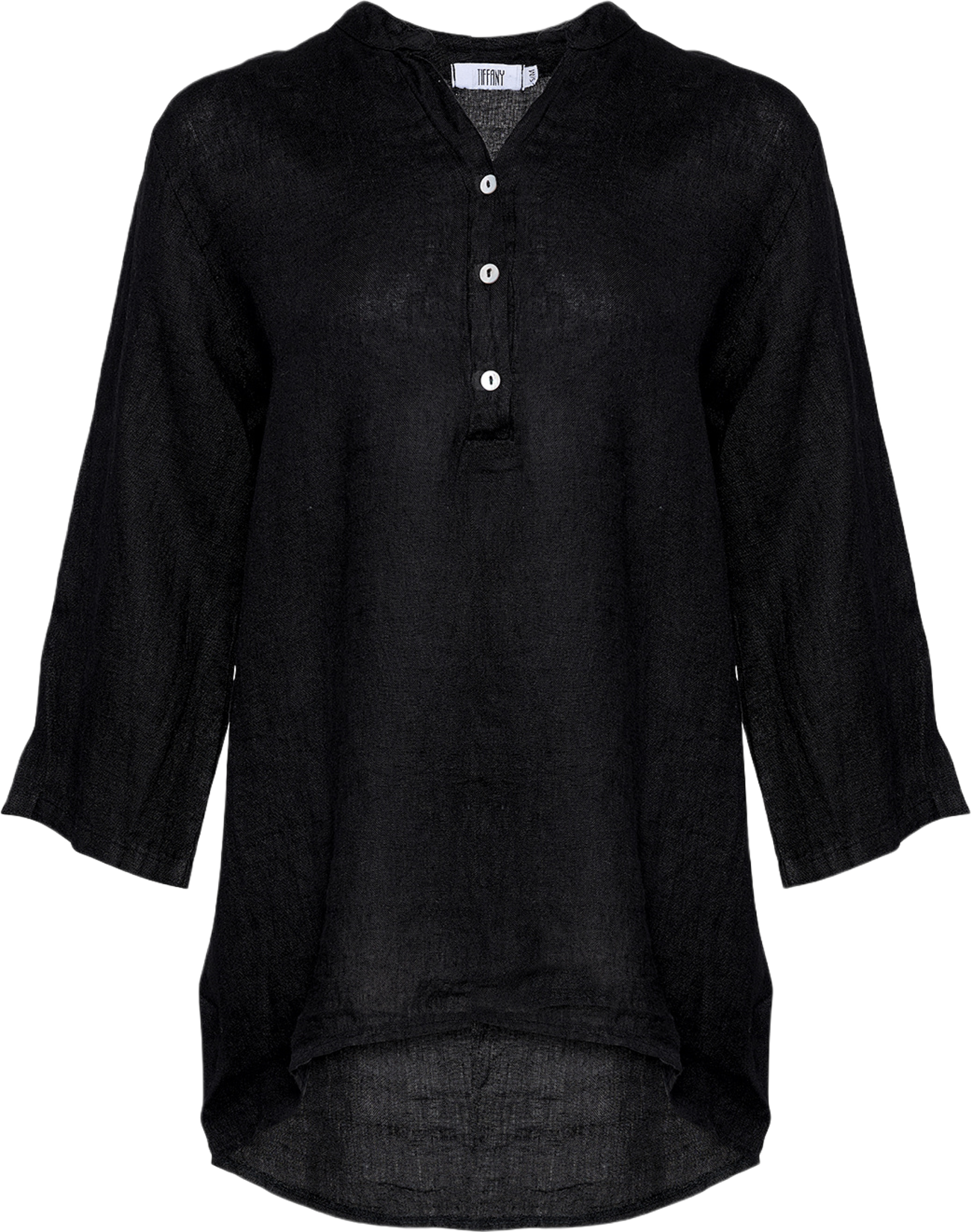 17661, Shirt, Linen - Black