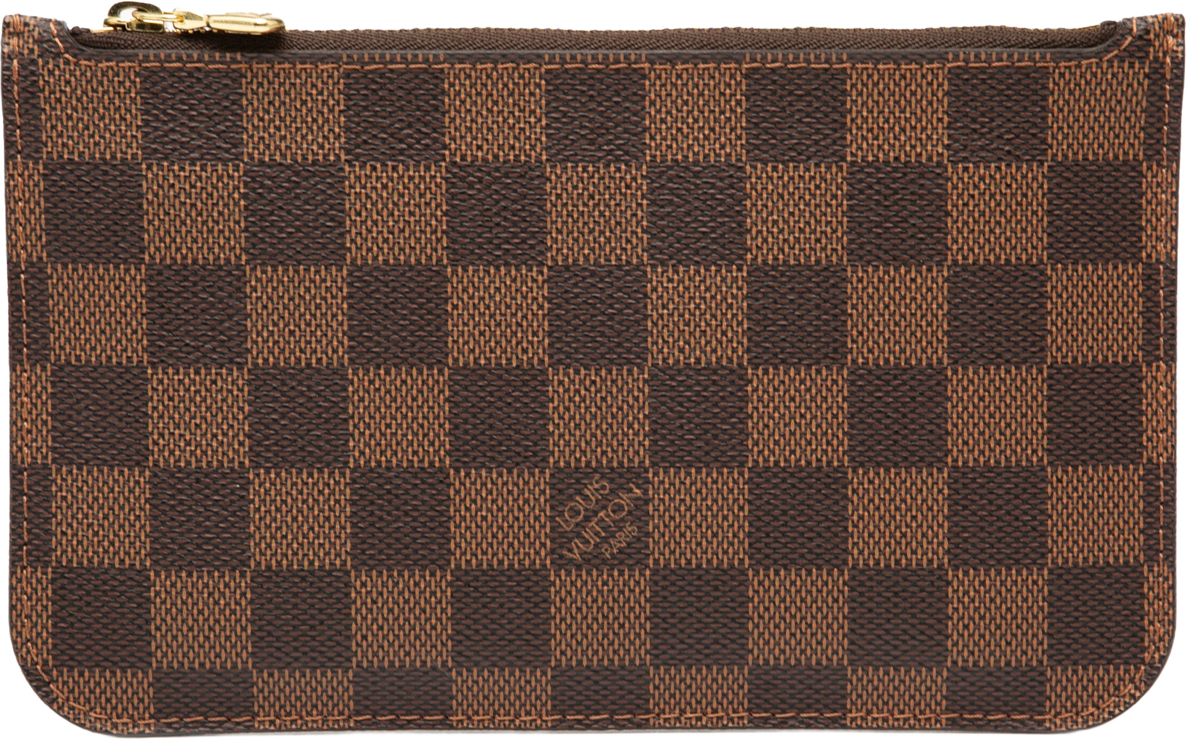 Louis Vuitton Damier Ebene Neverfull Pm Pouch, från Luxclusif, i färgen brown. Klicka för att öppna bilden i stort format