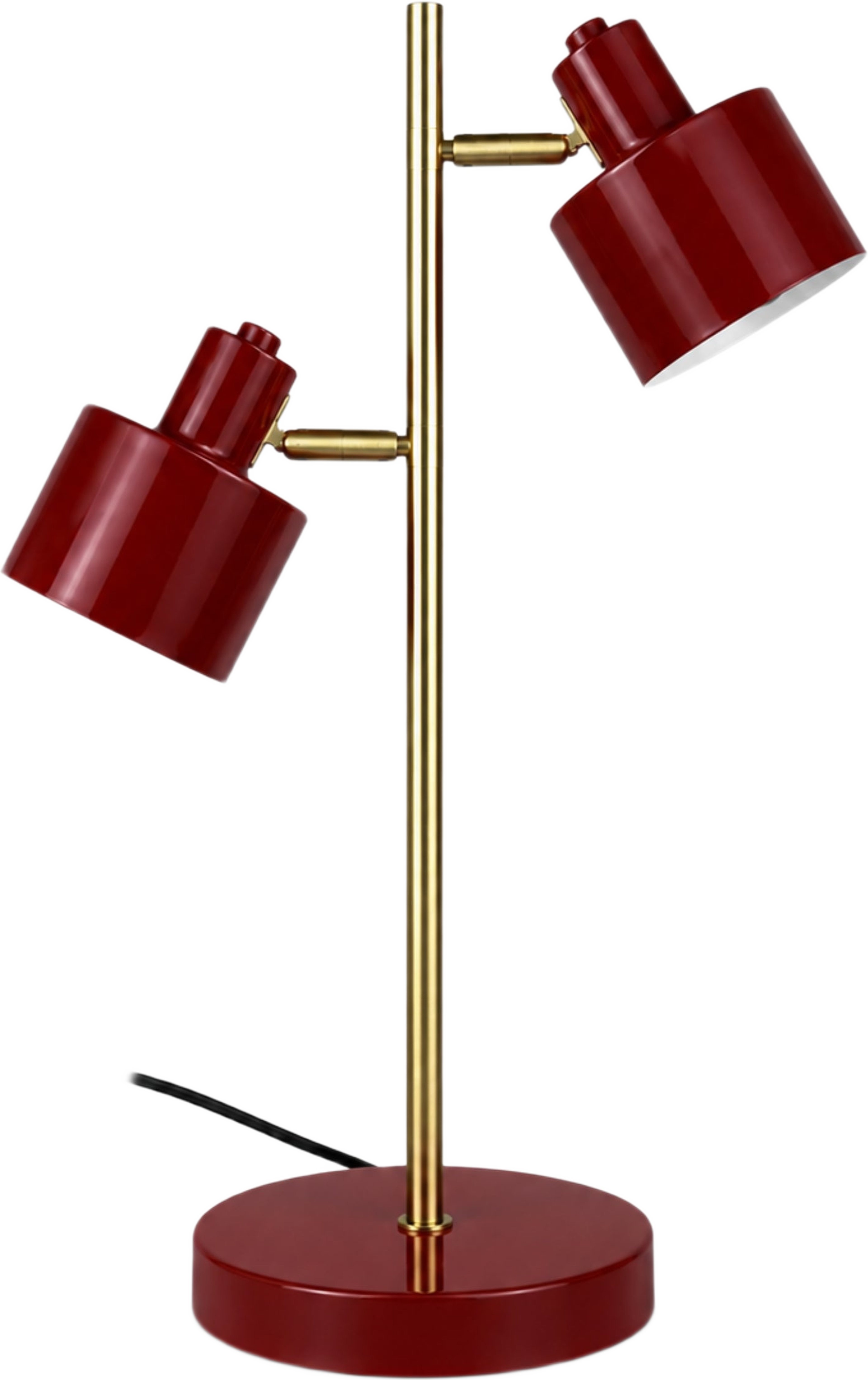 Ocean Table Lamp With 2 Shades, från Dyberg Larsen, i färgen dark red/ brass. Klicka för att öppna bilden i stort format